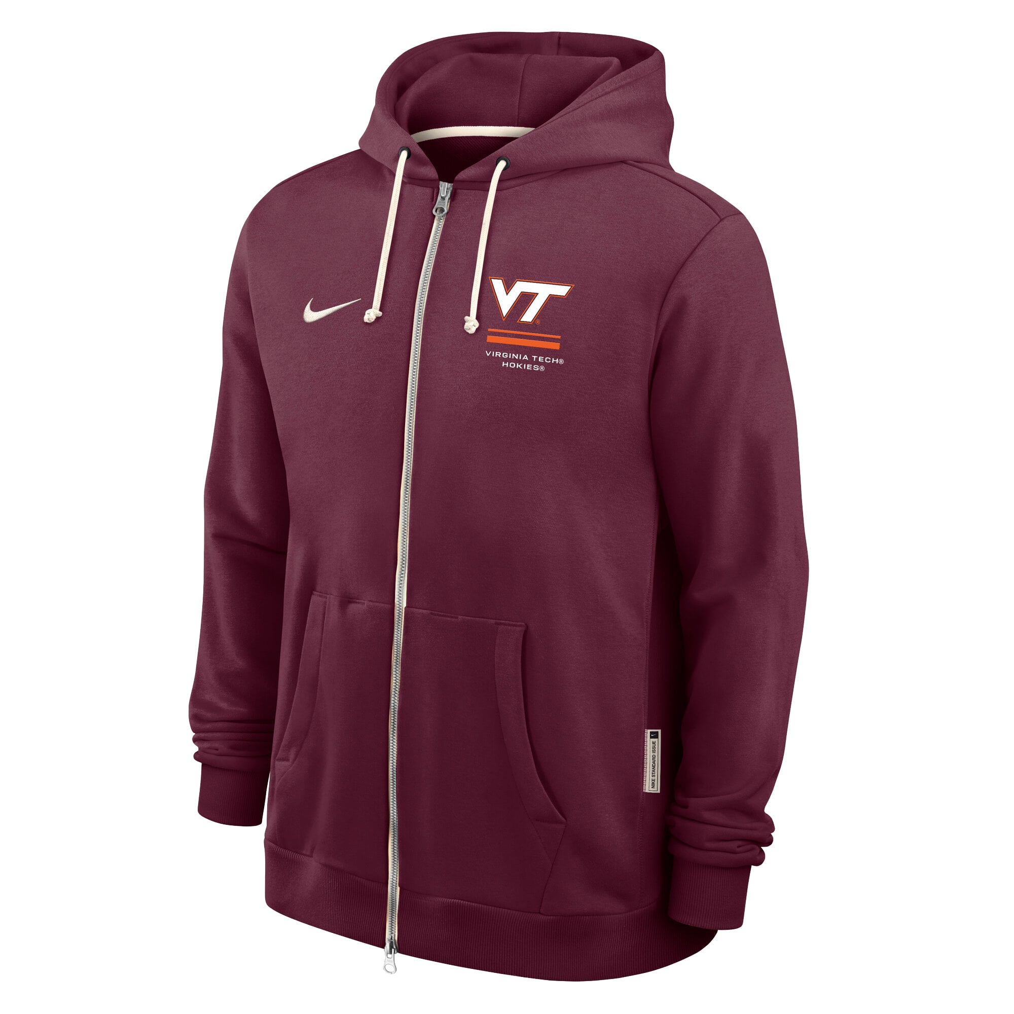 Men's Nike Maroon Virginia Tech Hokies 2026 Sideline Dri-FIT Full-Zip Hoodie