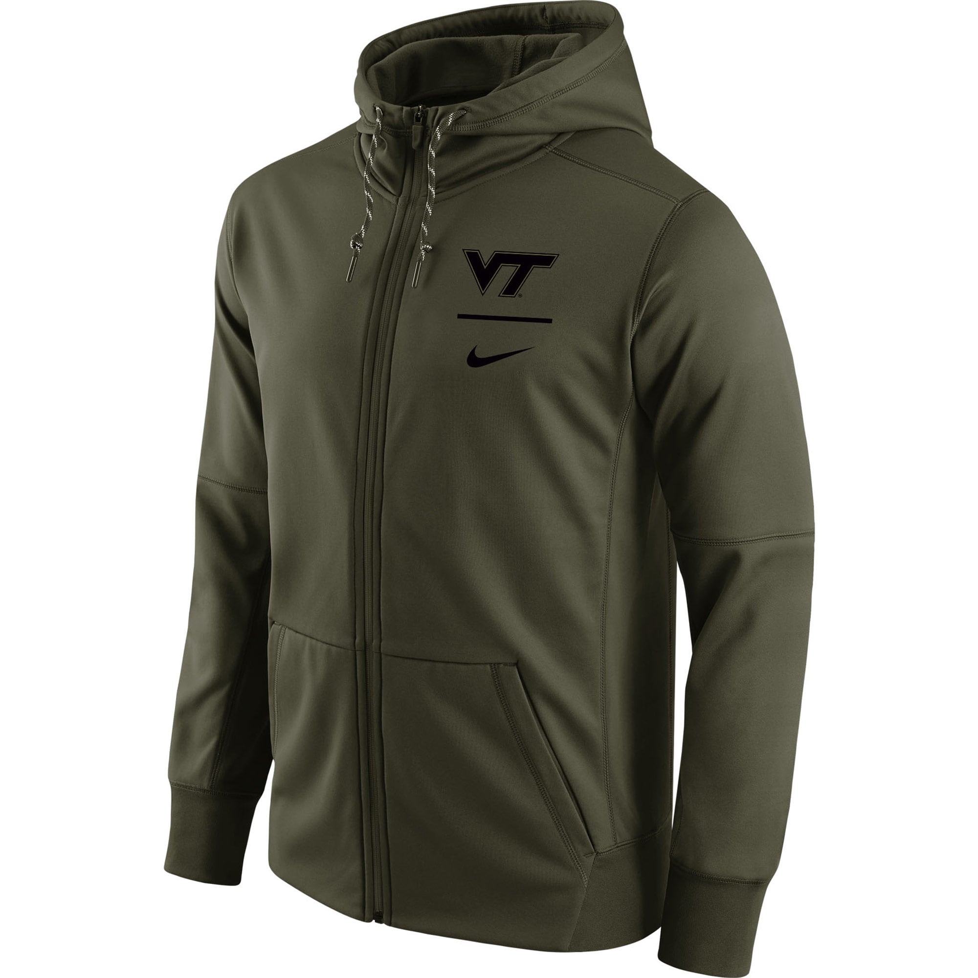 Men's Nike Olive Virginia Tech Hokies Tonal Logo Stack Performance