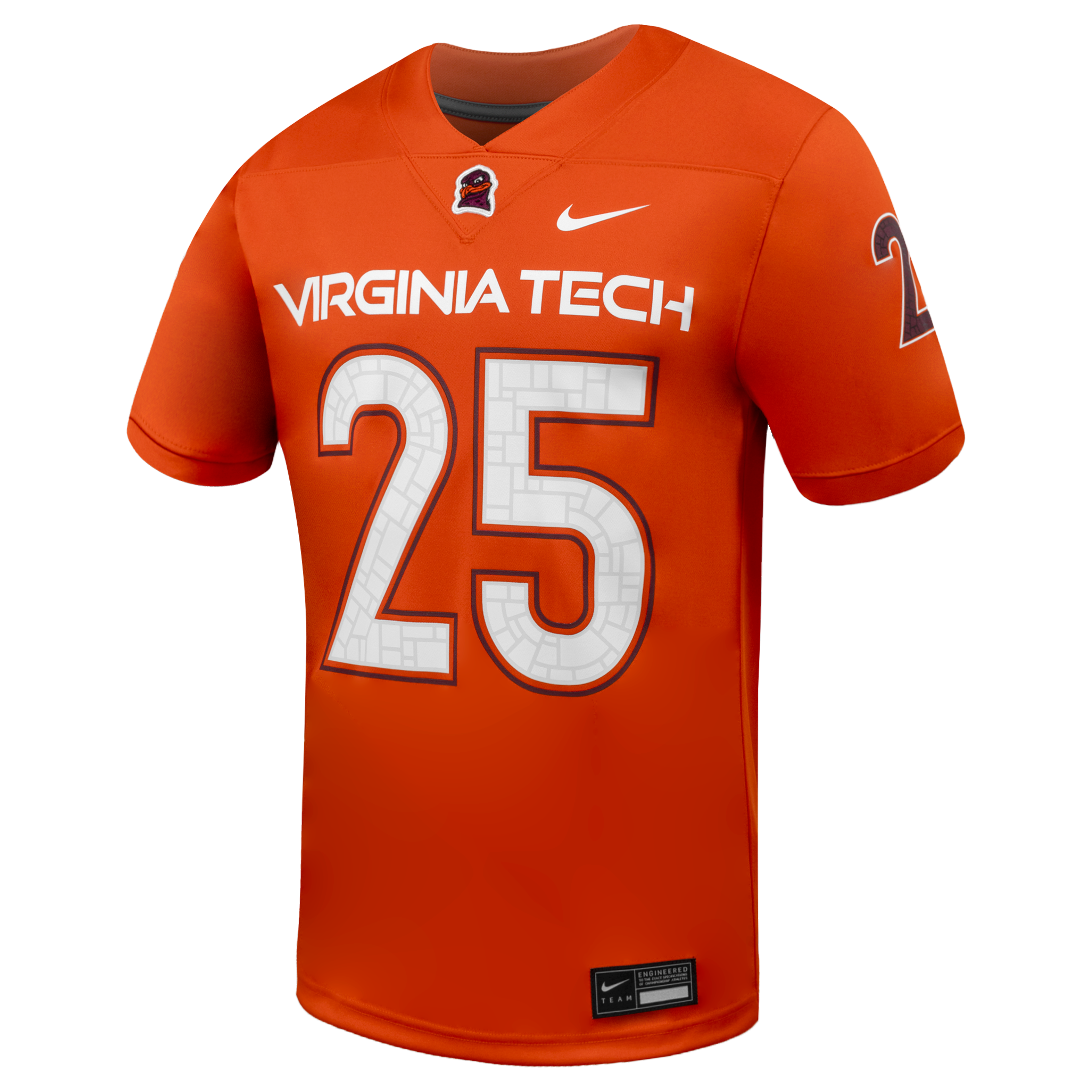 Maillot de football réplique Nike orange Virginia Tech Hokies pour homme