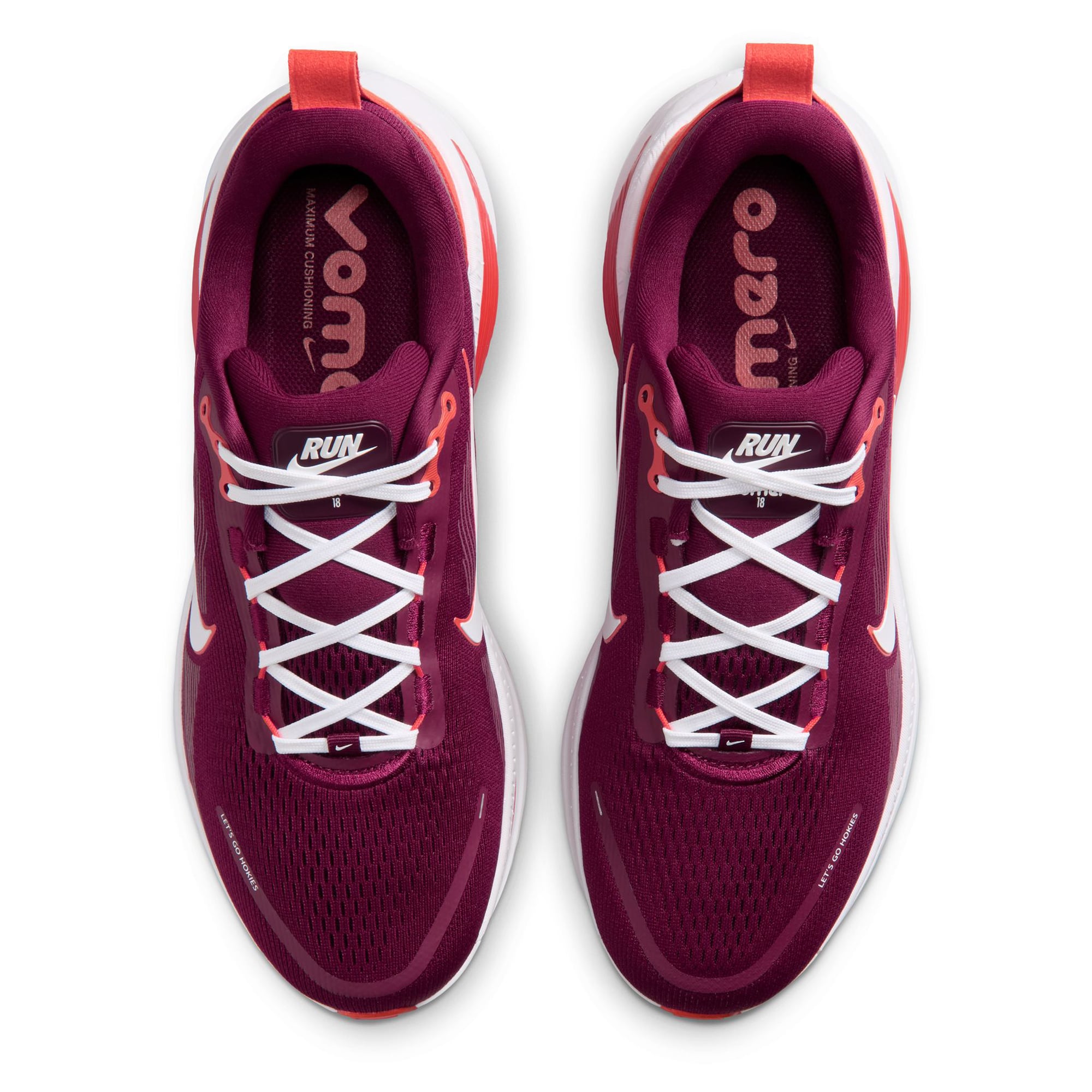 Men's Nike Virginia Tech Hokies Vomero 18 Running Shoes