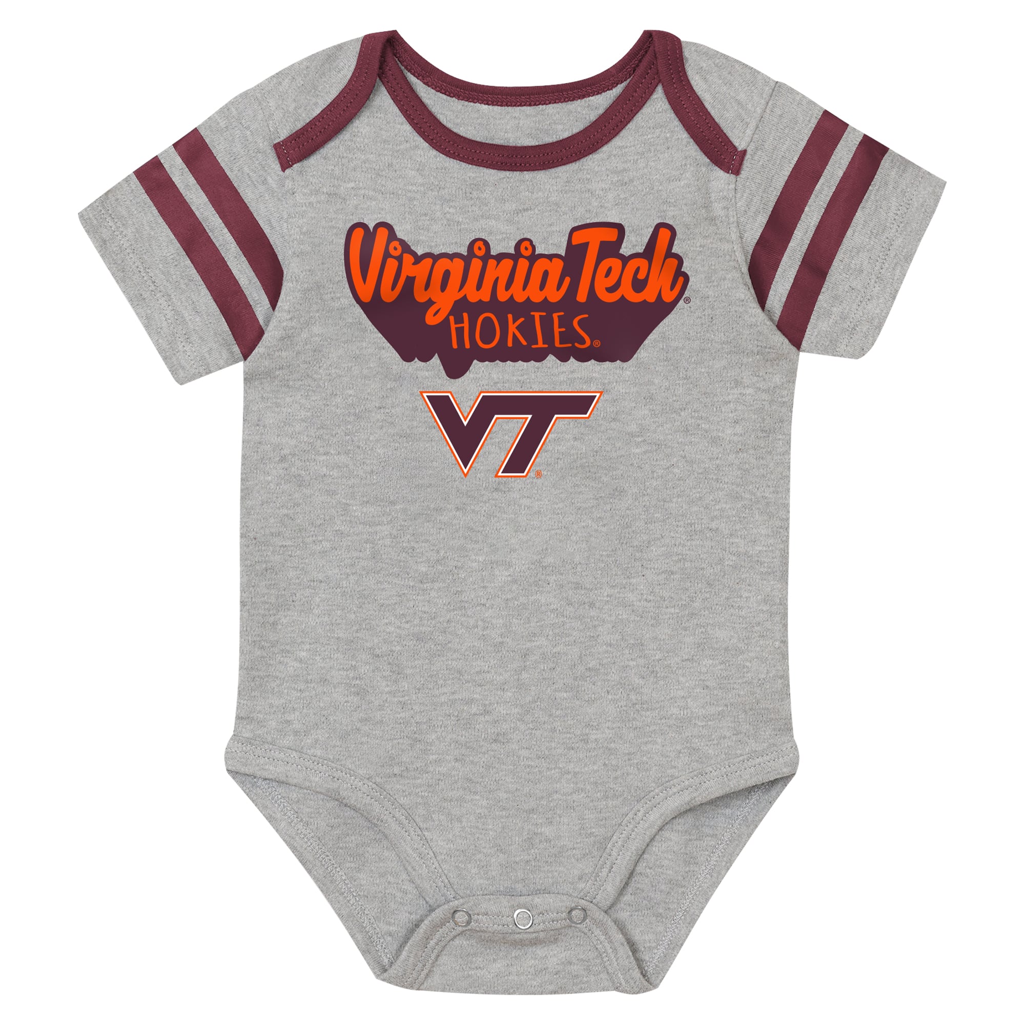 Ensemble body trois pièces Outerstuff marron Virginia Tech Hokies Star Player pour nouveau-né