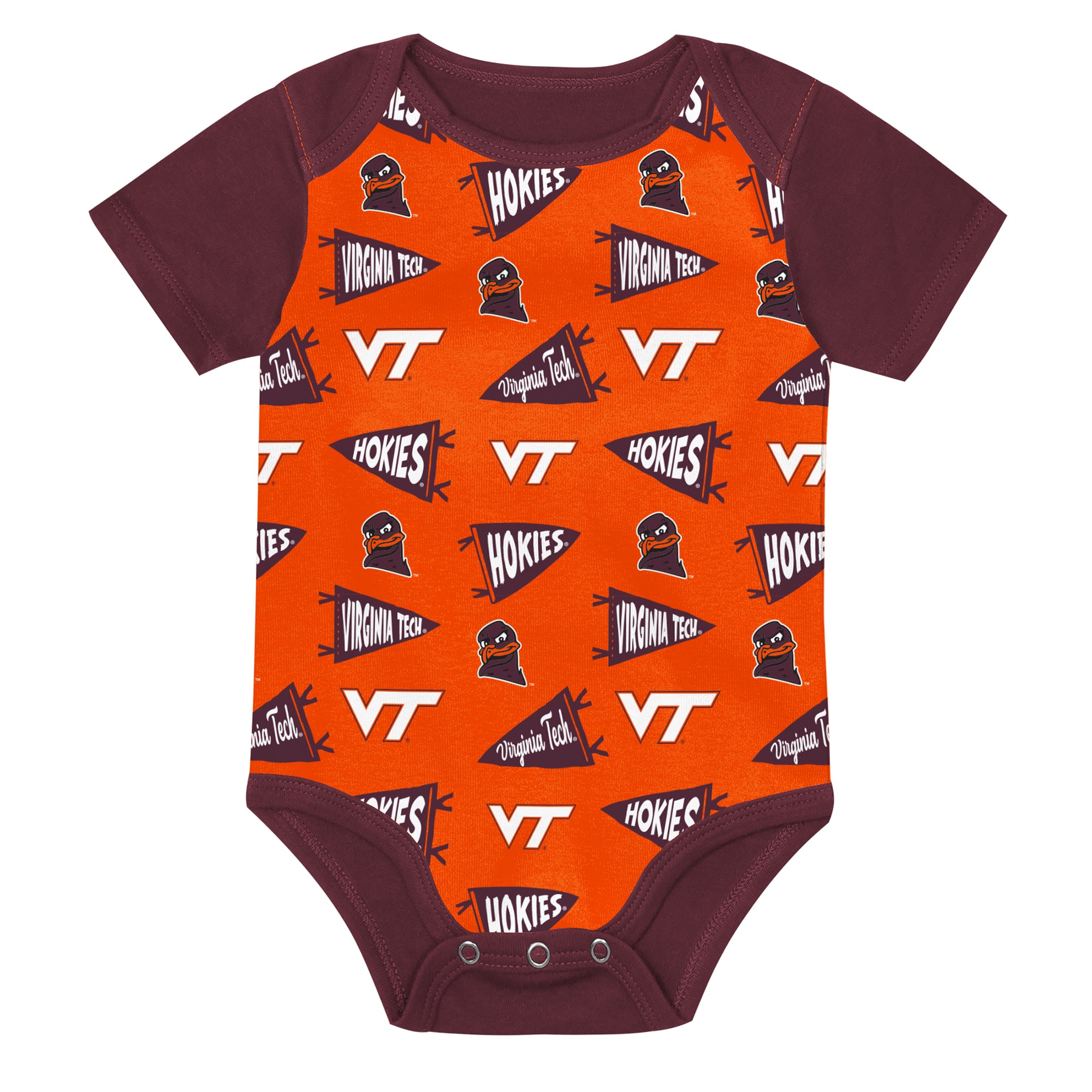 Ensemble body trois pièces Outerstuff marron Virginia Tech Hokies Star Player pour nouveau-né