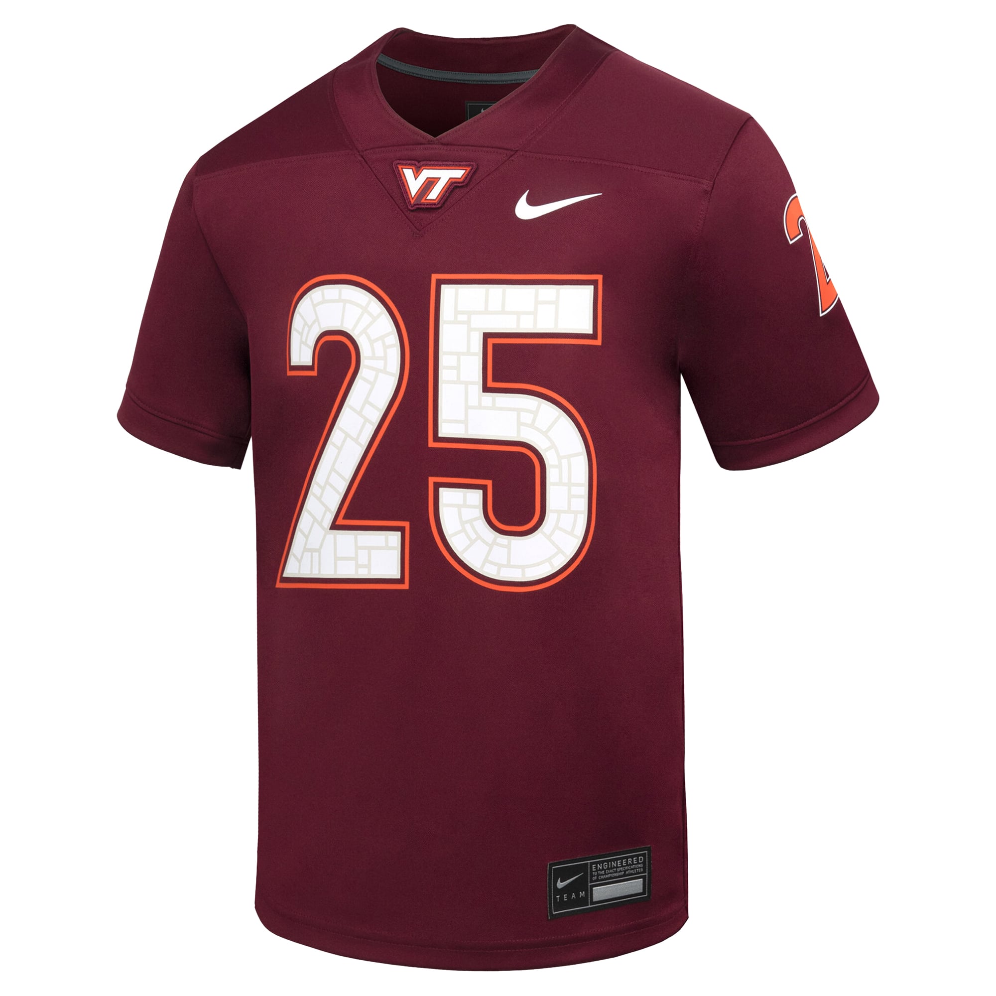Maillot de football réplique Nike bordeaux Virginia Tech Hokies pour enfants d'âge préscolaire