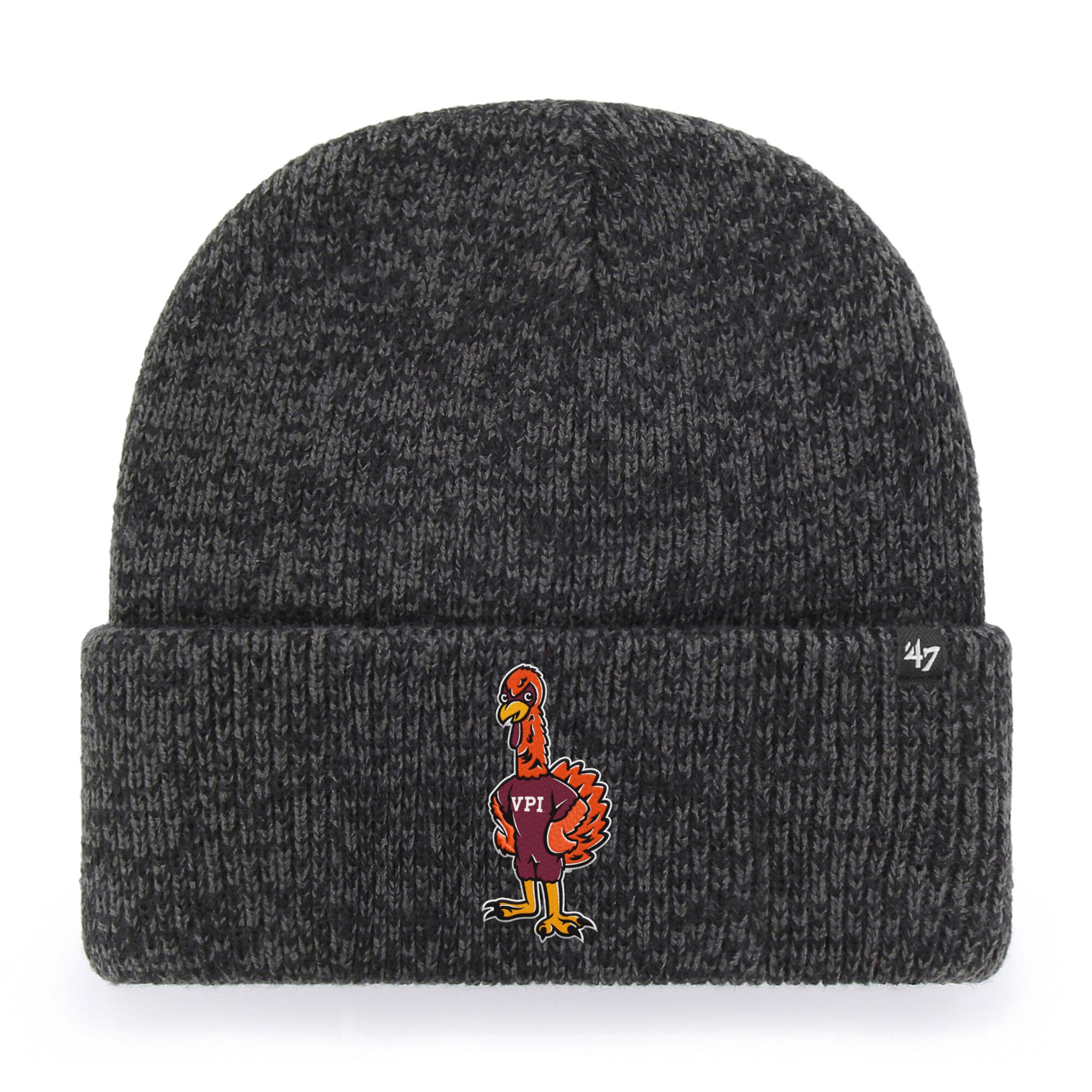 Bonnet unisexe noir Virginia Tech Hokies Brain Freeze à revers