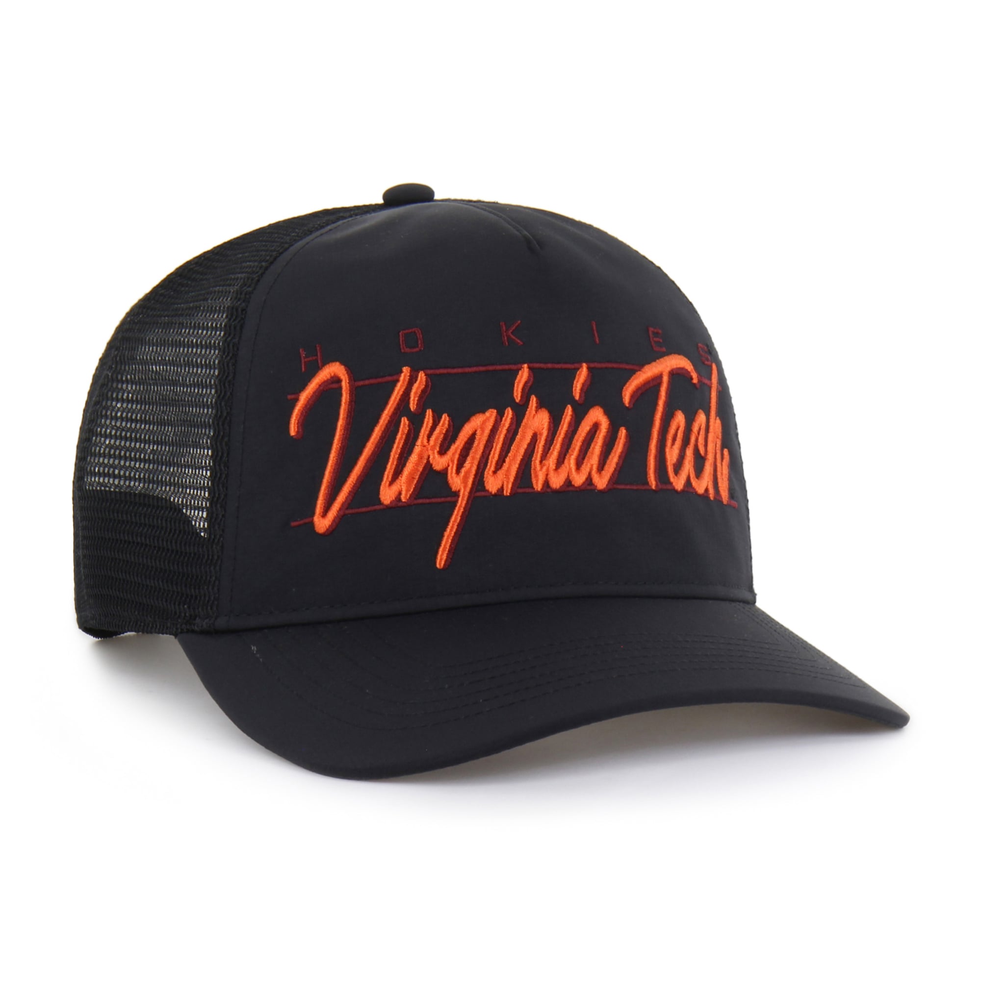 Unisex '47 Black Virginia Tech Hokies brrr° Condor Mesh Hitch Adjustable Hat