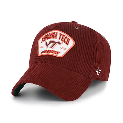 Casquette unisexe ajustable '47 Maroon Virginia Tech Hokies Accordia en velours côtelé MVP