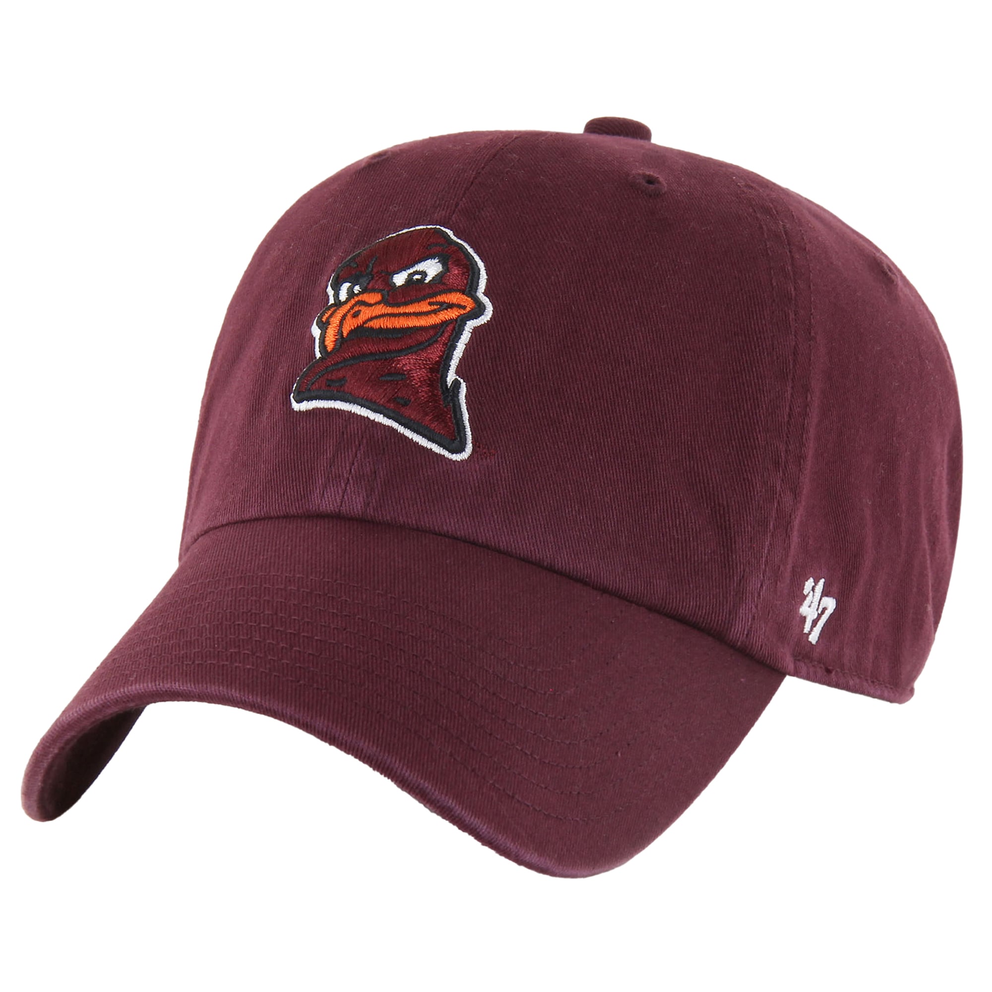 Unisex '47 Maroon Virginia Tech Hokies Mascot Clean Up Adjustable Hat