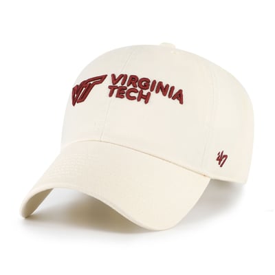 Casquette unisexe ajustable Virginia Tech Hokies '47 Clean Up - Sable