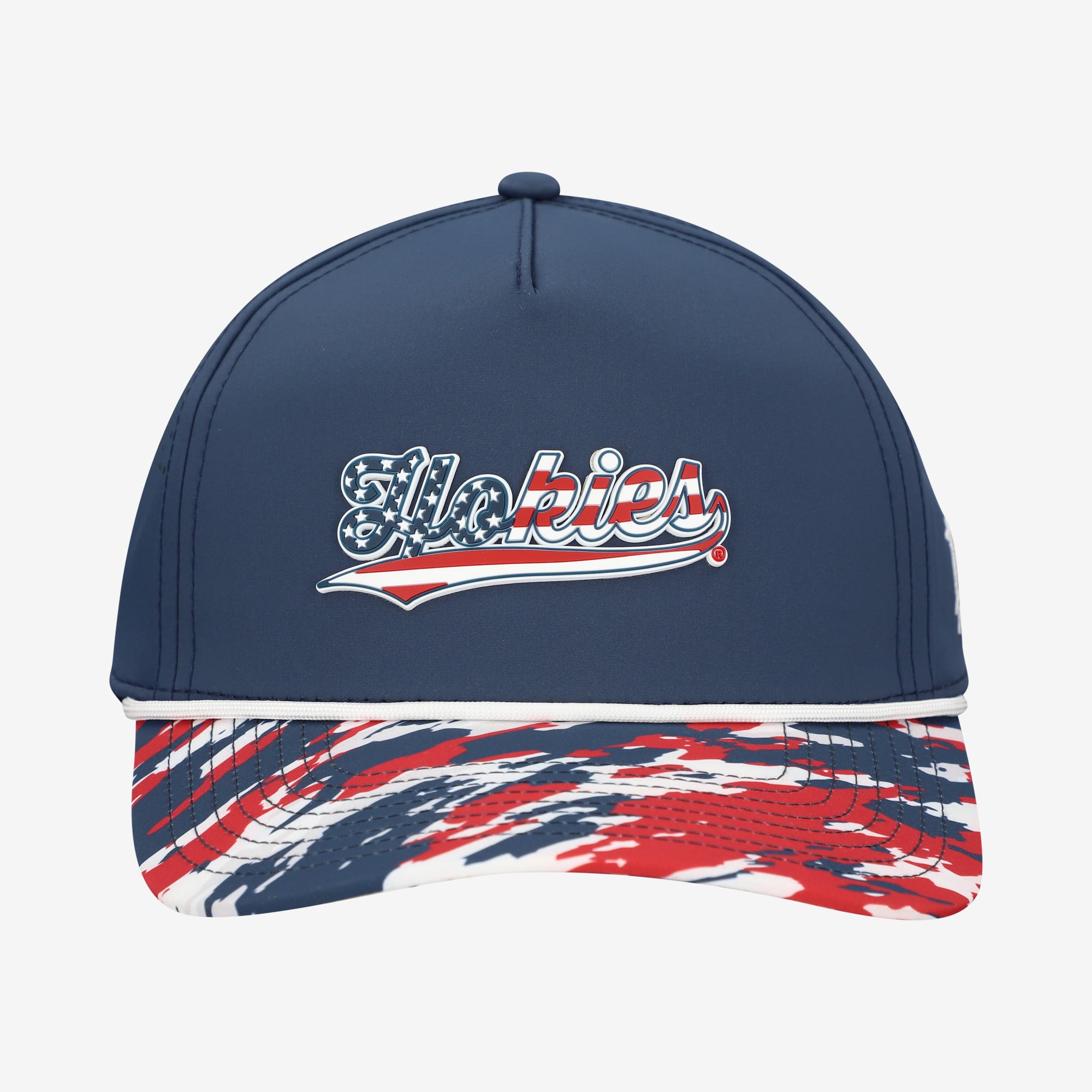 Casquette unisexe à cordon ajustable, bleu marine, Virginia Tech Hokies, étoiles et rayures