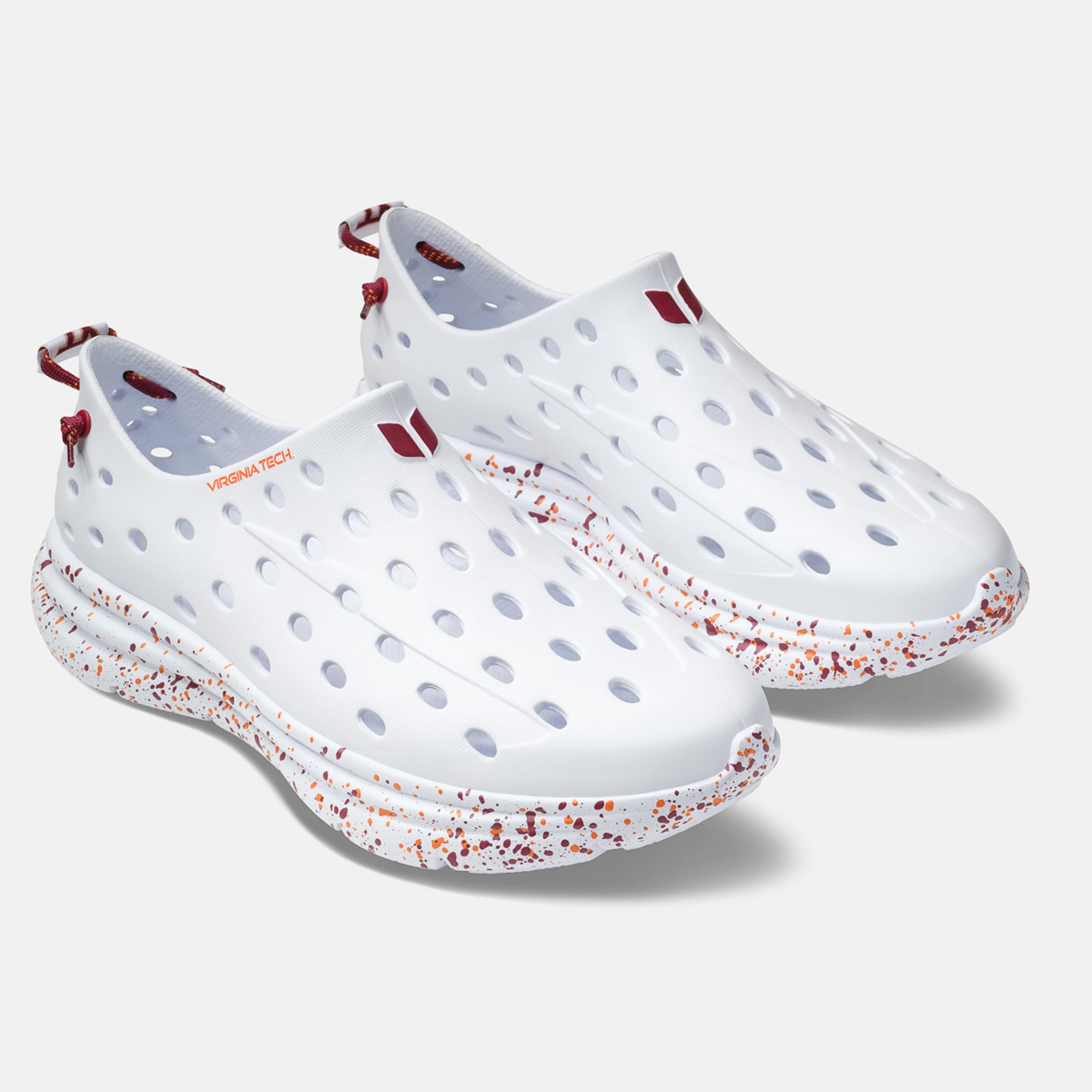 Chaussures unisexes Kane Footwear blanches Virginia Tech Hokies mouchetées