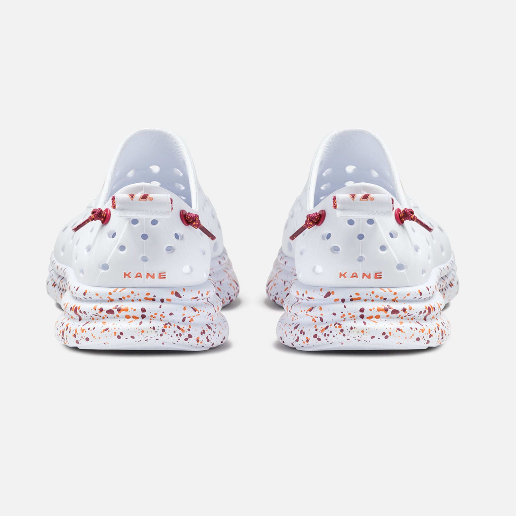 Chaussures unisexes Kane Footwear blanches Virginia Tech Hokies mouchetées