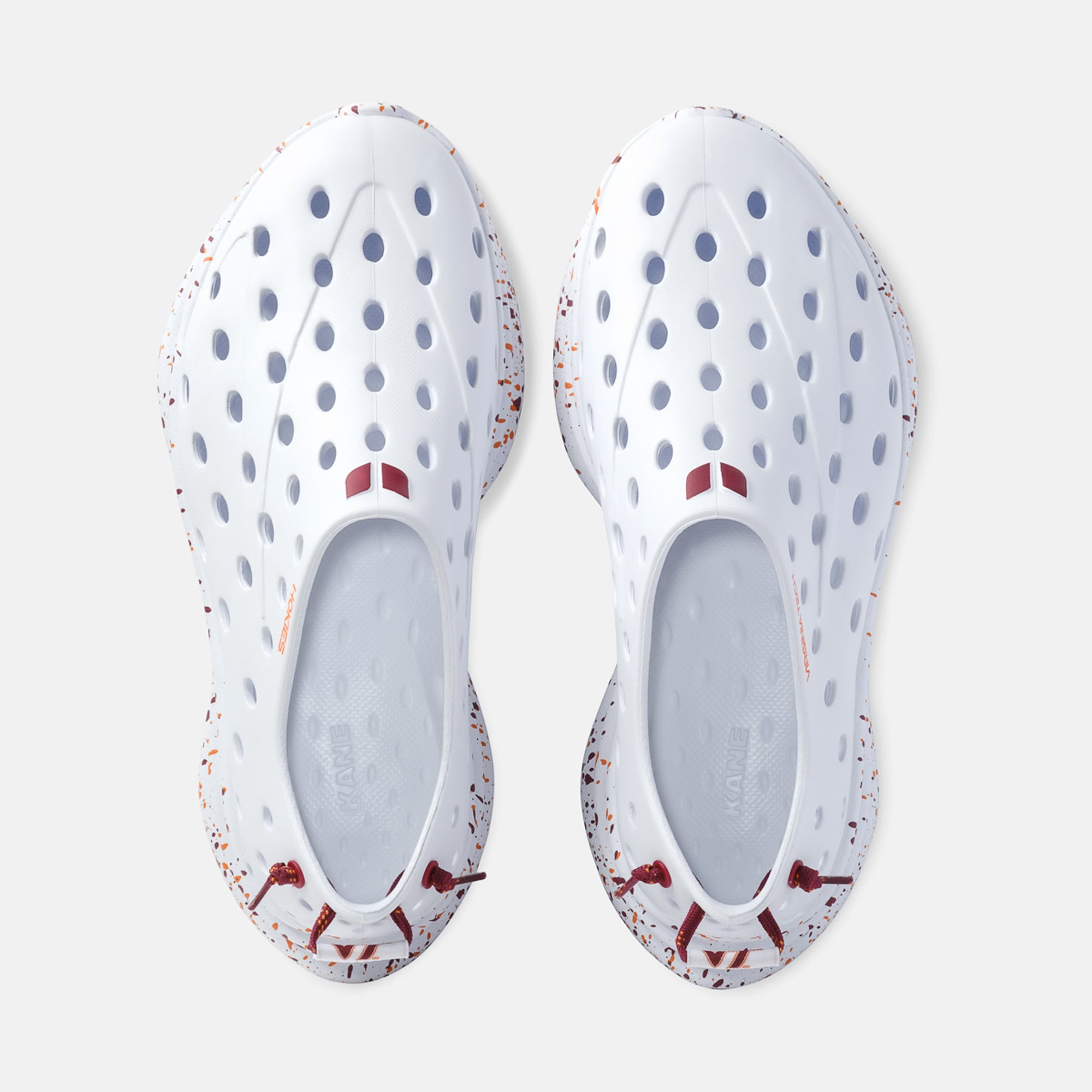Chaussures unisexes Kane Footwear blanches Virginia Tech Hokies mouchetées