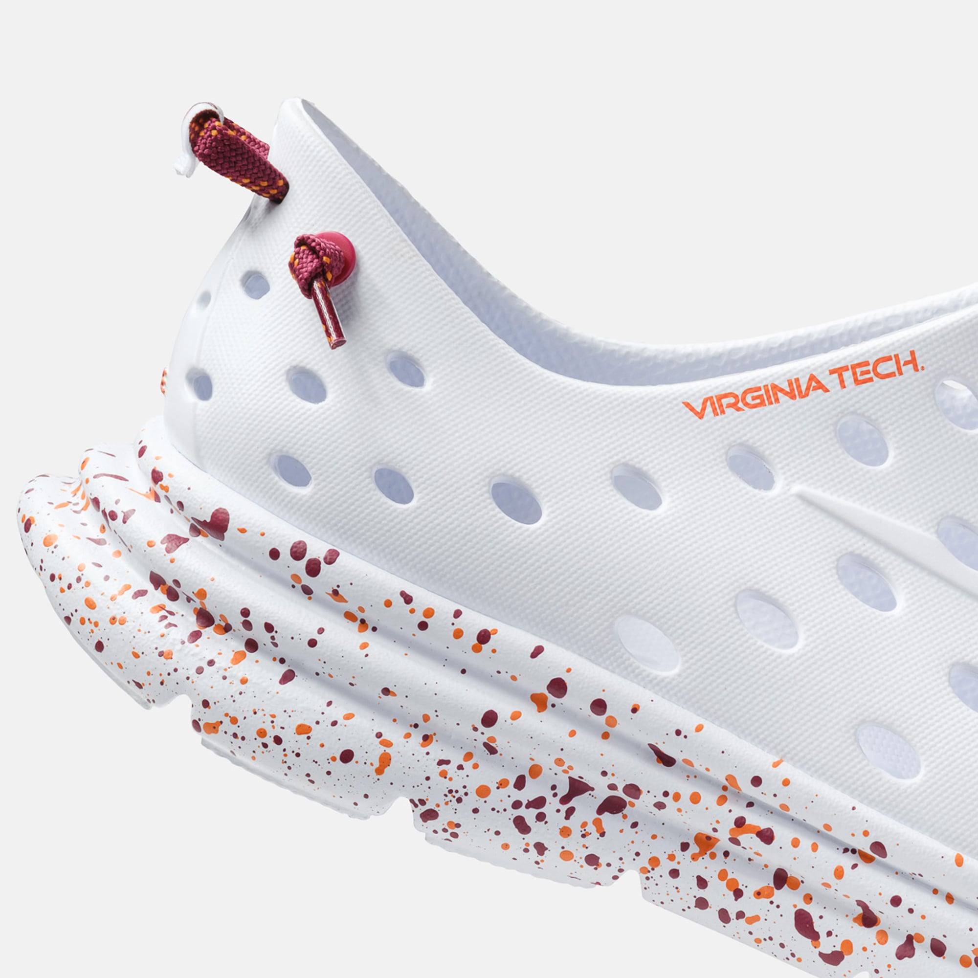 Chaussures unisexes Kane Footwear blanches Virginia Tech Hokies mouchetées