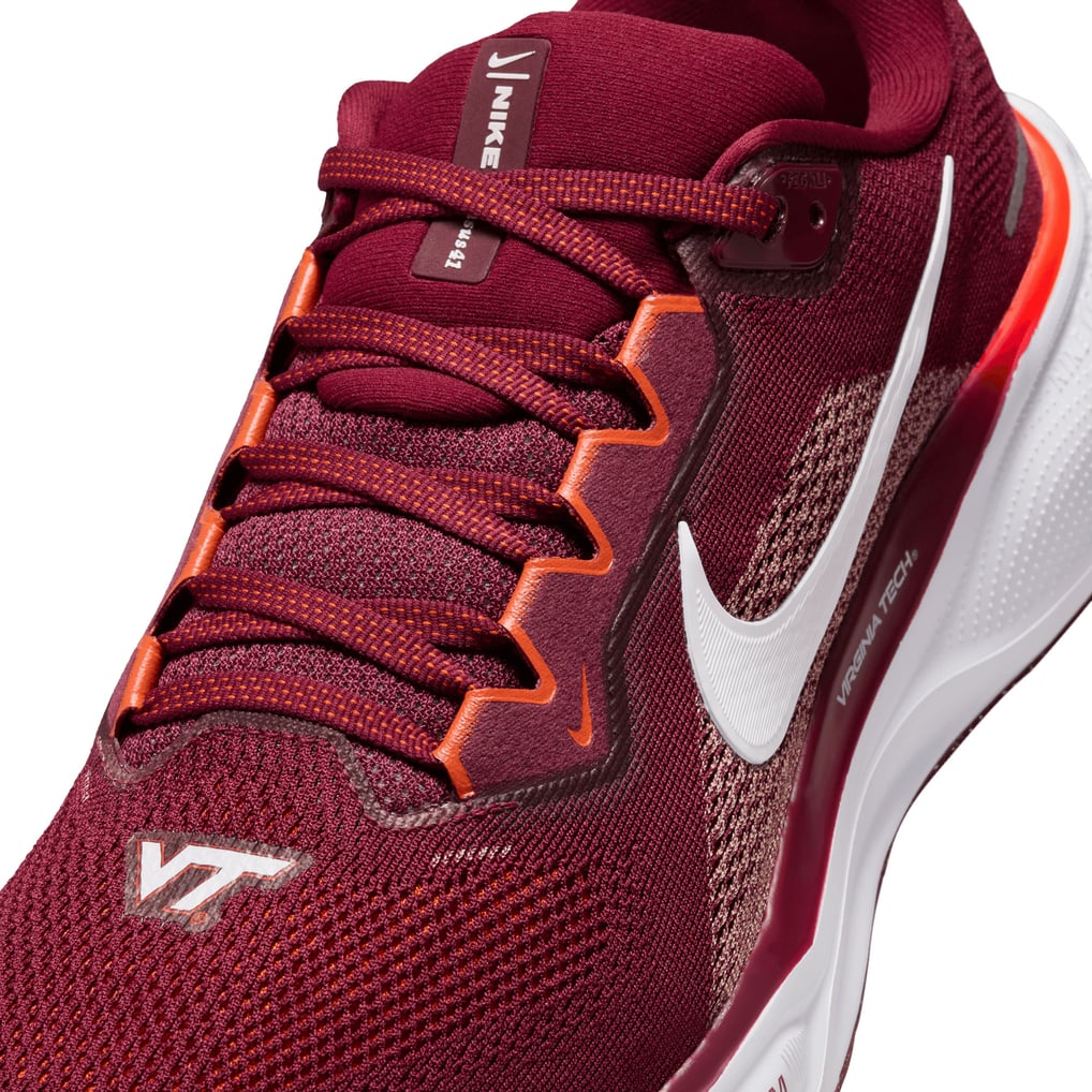 Nike Air Zoom Pegasus 41 Maroon / Brown running gym shoes, Size US Men\'s 10.5 Unisex Nike Maroon Virginia Tech Hokies Zoom Pegasus 41  main image 2