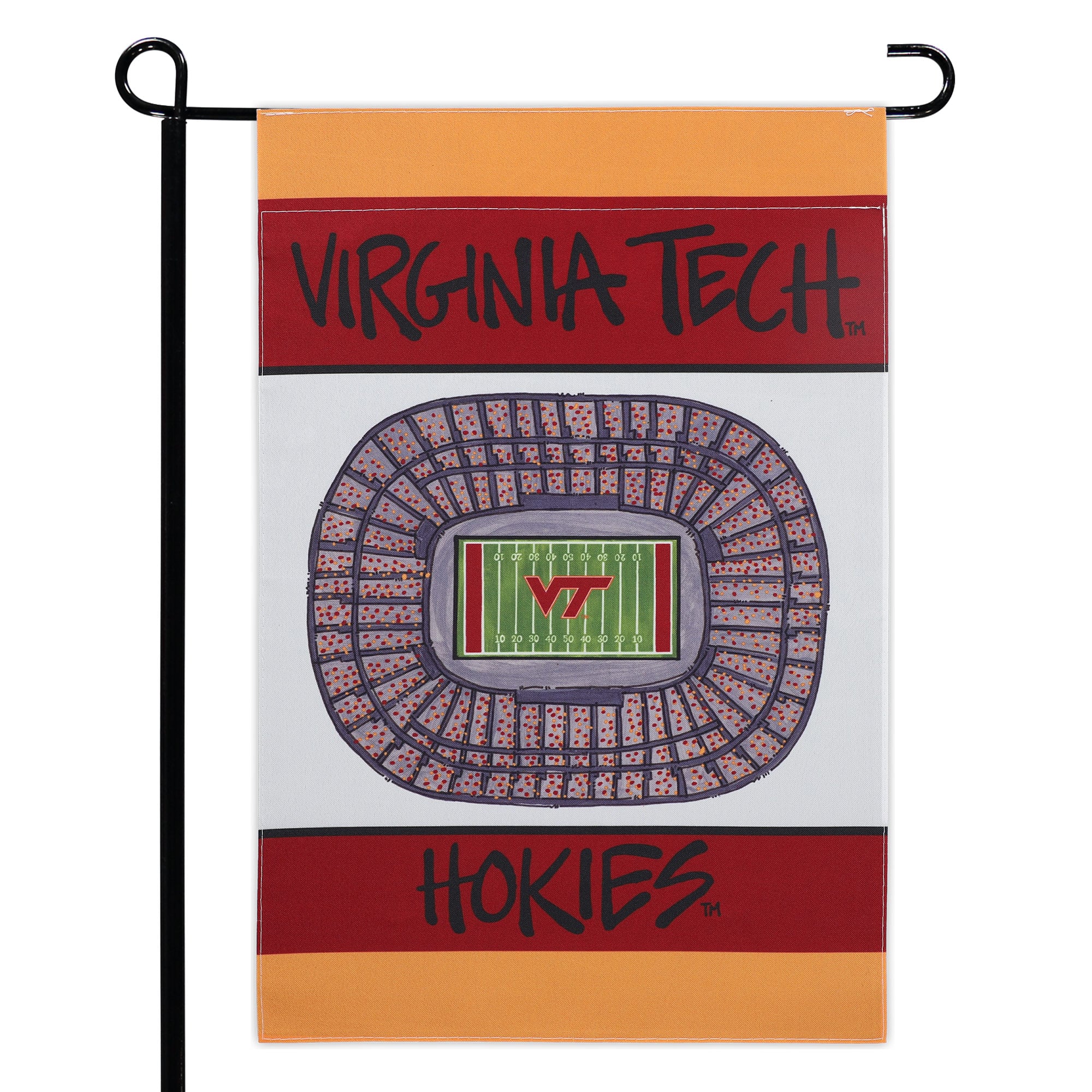 Virginia Tech Hokies Bannière verticale de stade 12'' x 18''