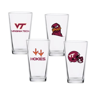 Virginia Tech Hokies 16oz. Collector Pint Glass Four-Piece Set