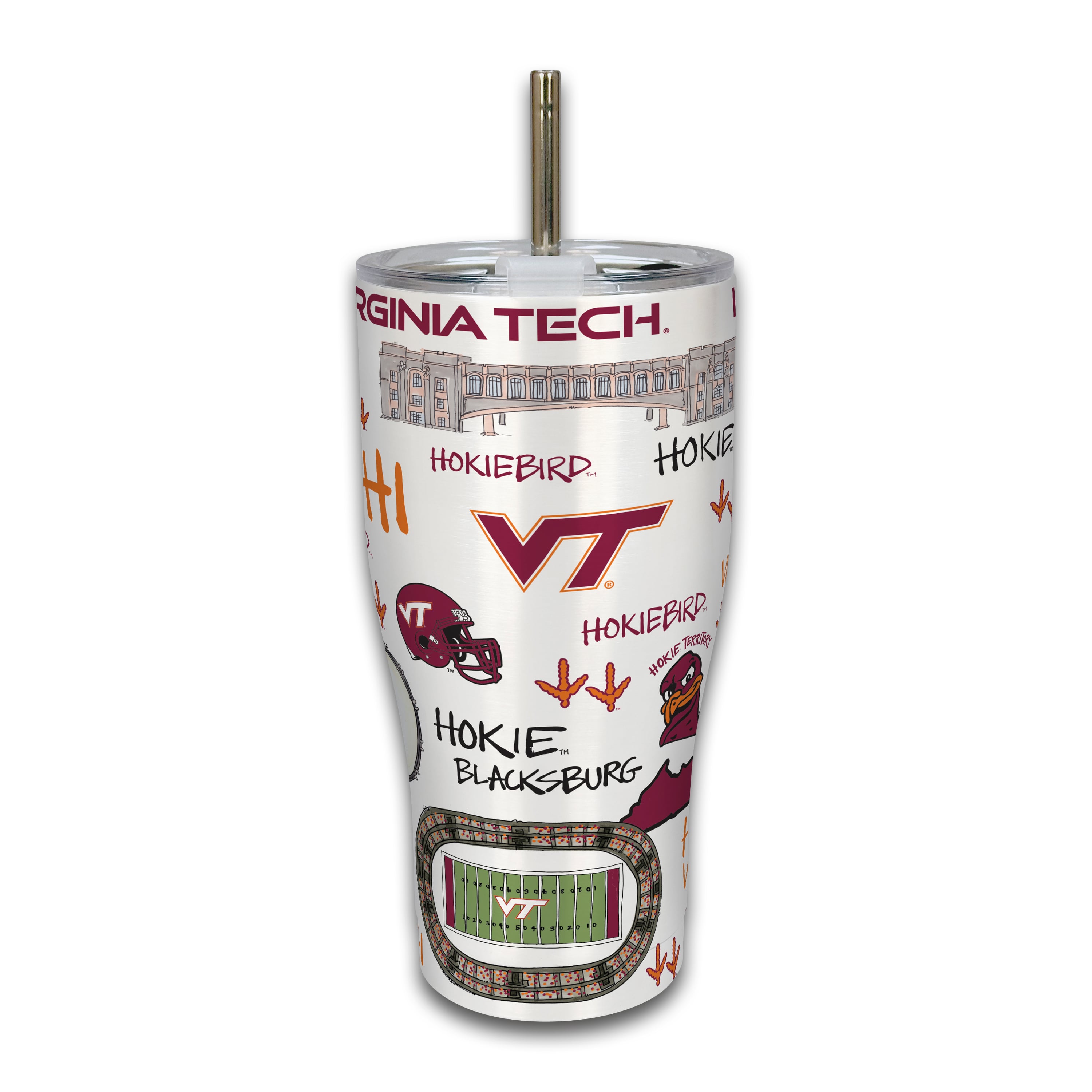 Virginia Tech Hokies 30oz. Icon Metal Tumbler