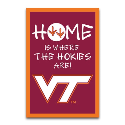 Virginia Tech Hokies Home Is Where 12" x 18" Garden Flag