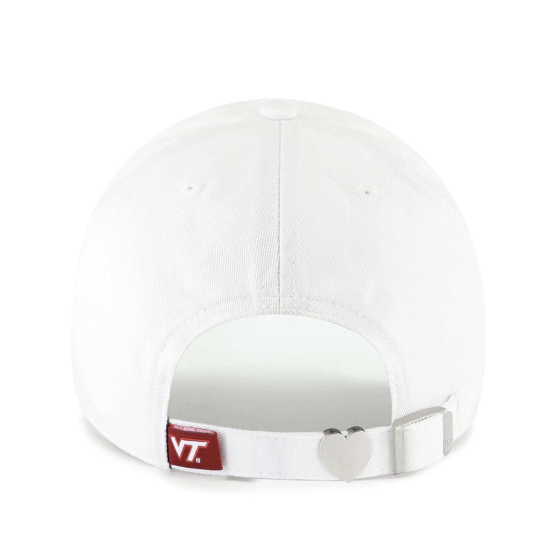 Women's '47 White Virginia Tech Hokies Trendy Script Clean Up Adjustable Hat