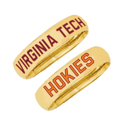 Virginia Tech Hokies CANVAS Style Women's Chunky Hinge Bangle Two-Piece Set