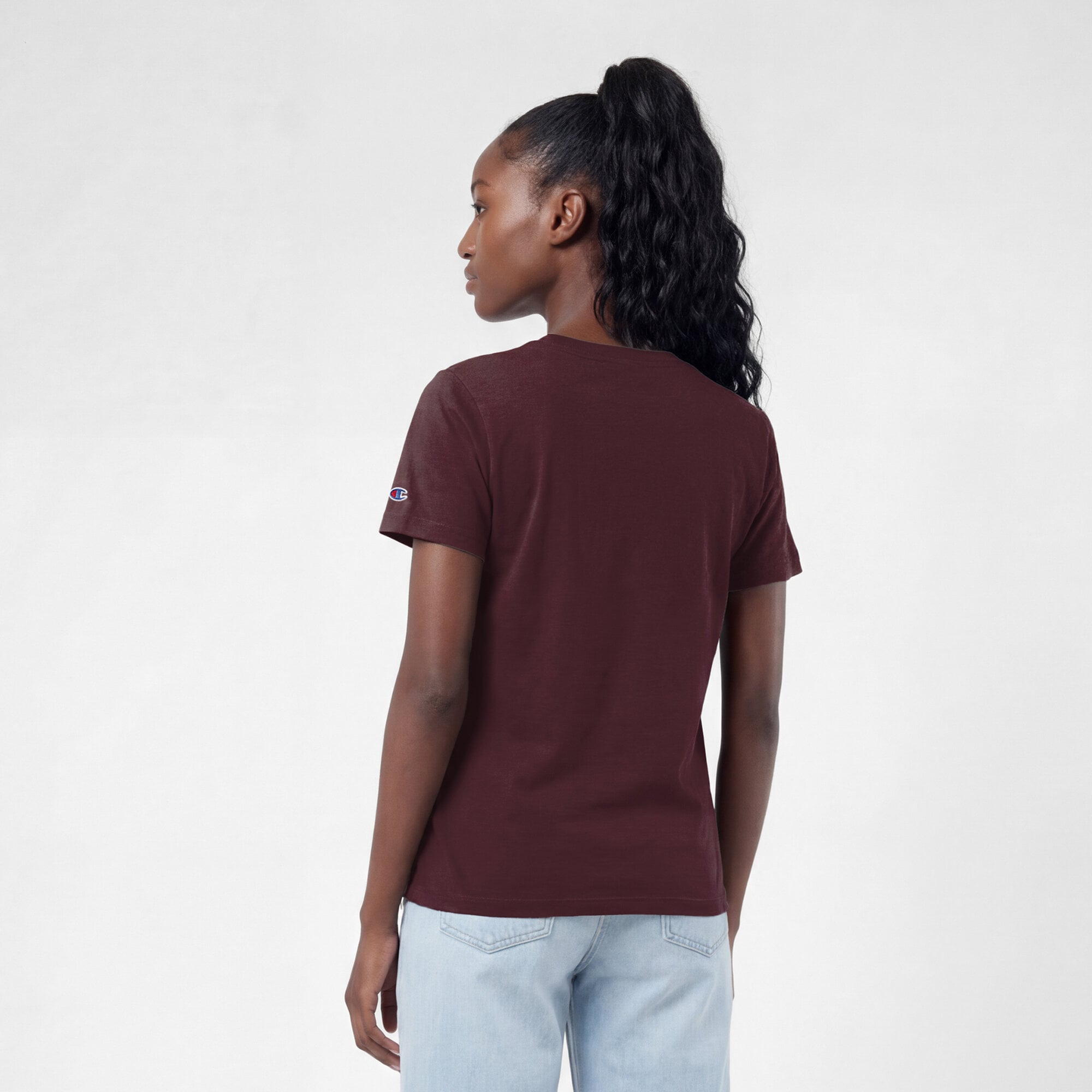 T-shirt de style vie Virginia Tech Hokies bordeaux champion pour femmes