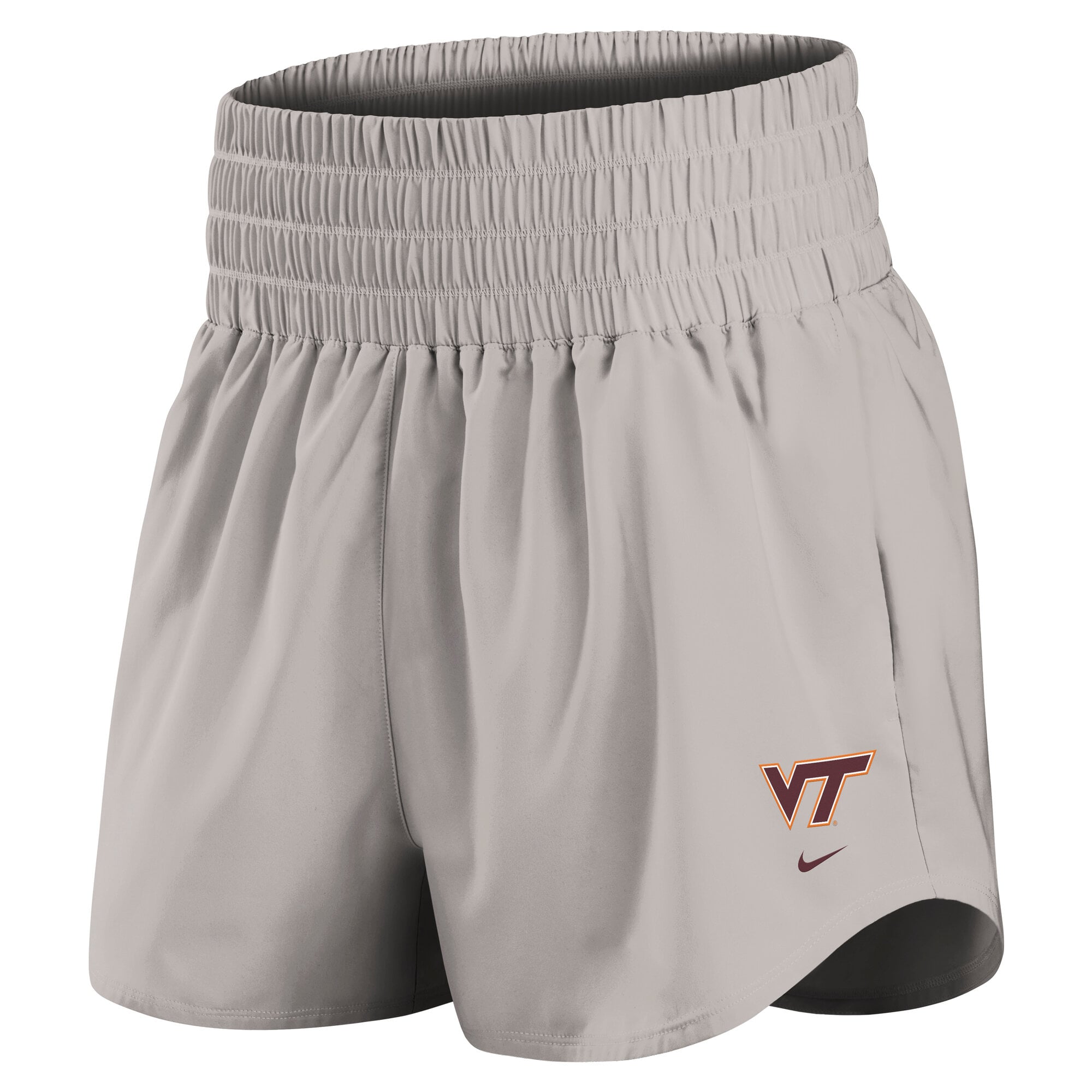 Women's Nike Gray Virginia Tech Hokies Ultra Dri-FIT High-Rise Shorts