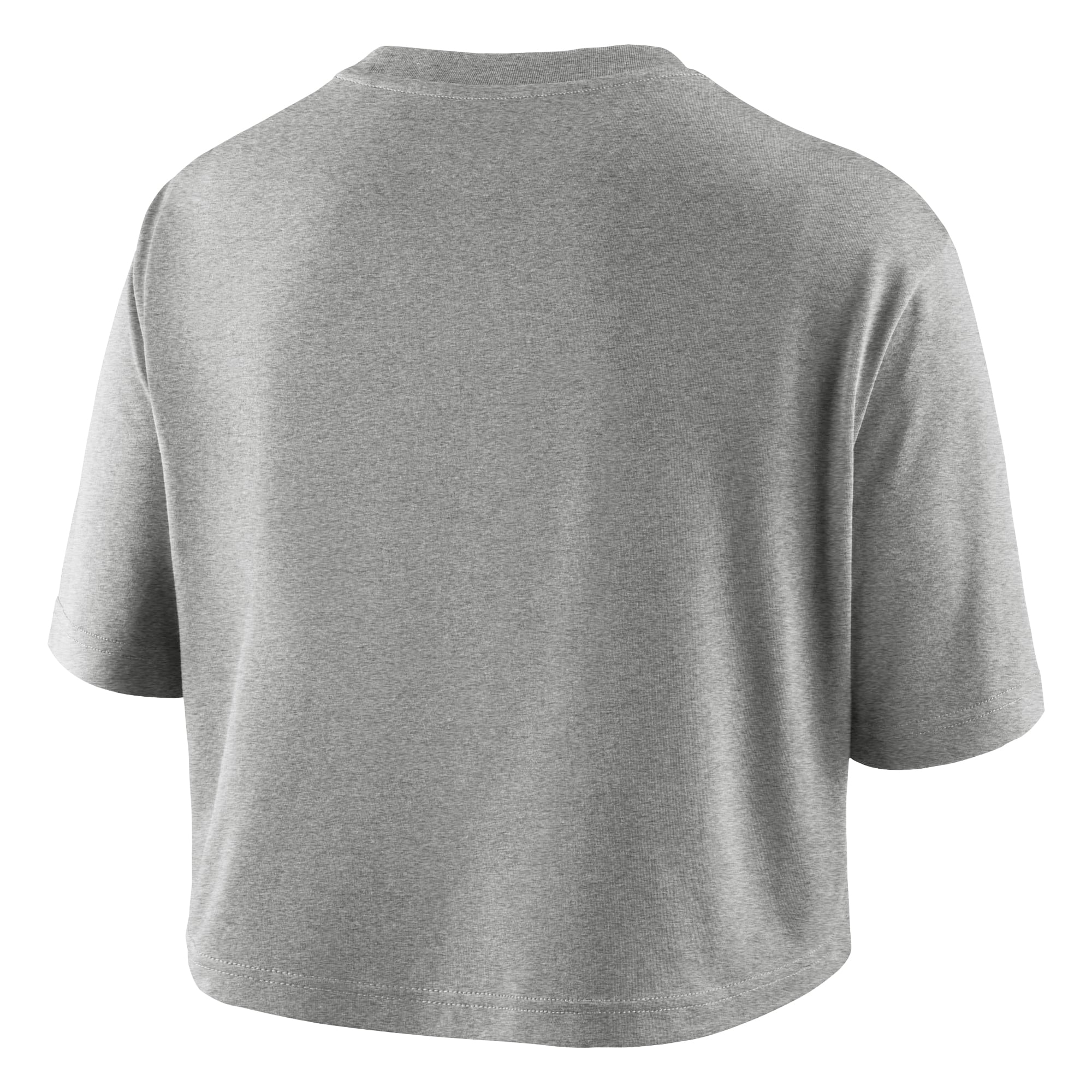 Women's Nike Heather Gray Virginia Tech Hokies Dri-FIT Cropped T-Shirt
