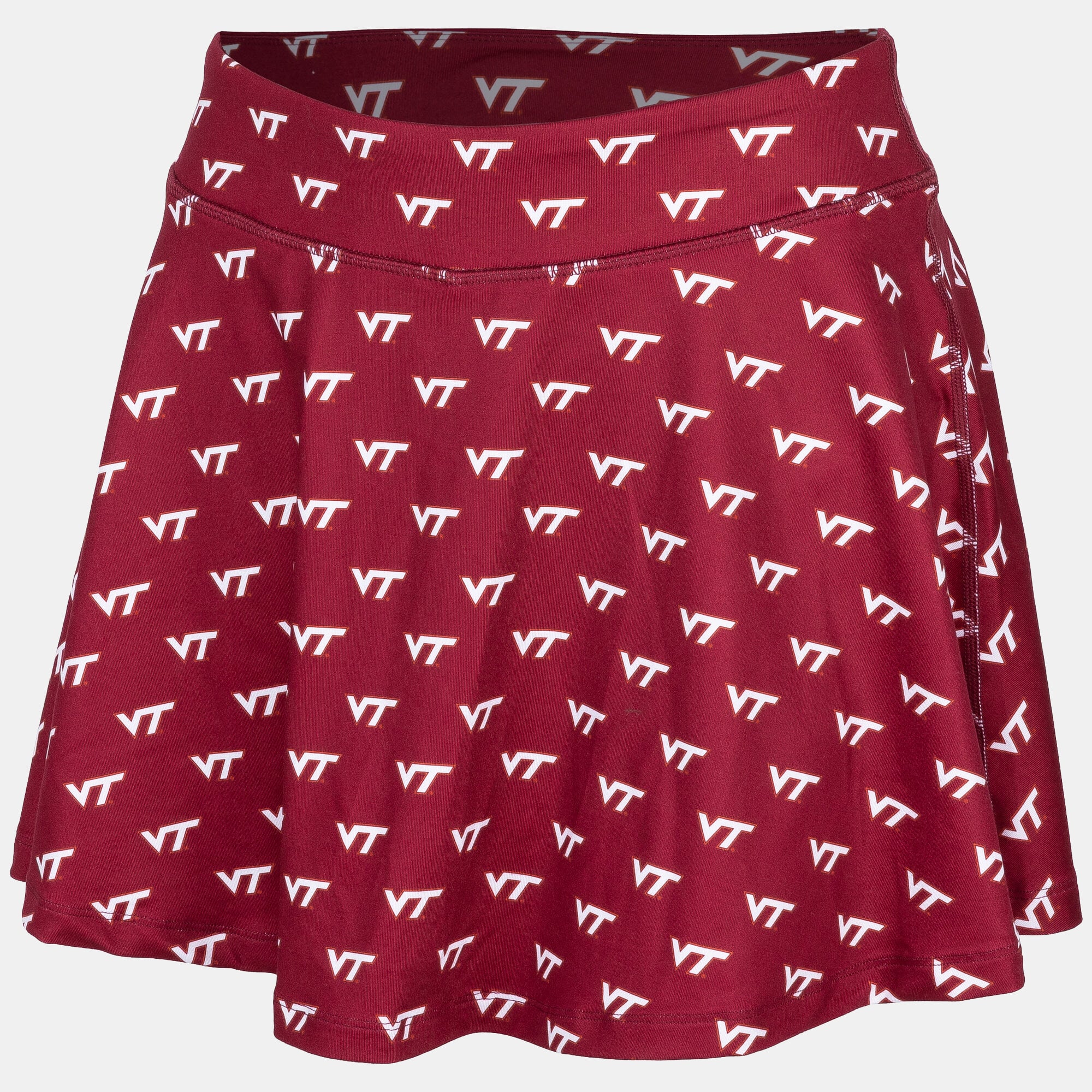 Women's ZooZatz Maroon Virginia Tech Hokies Allover Print Flowy Skort