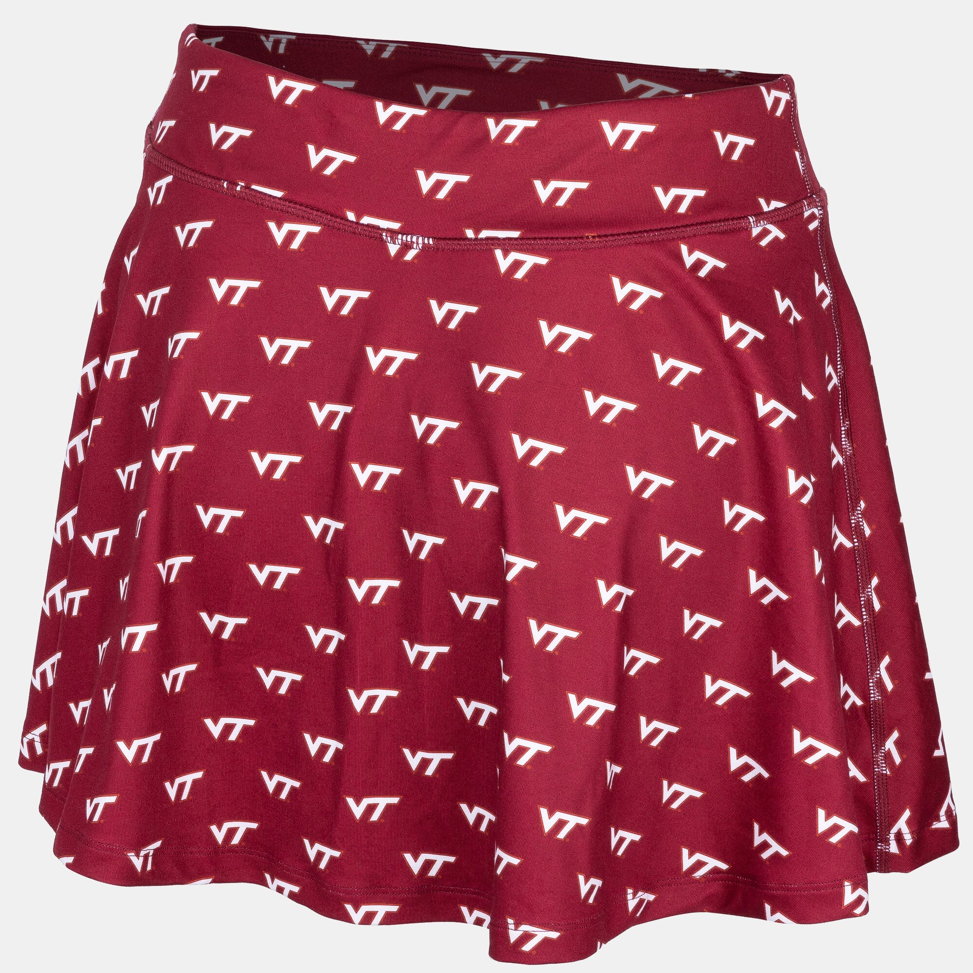 Women's ZooZatz Maroon Virginia Tech Hokies Allover Print Flowy Skort