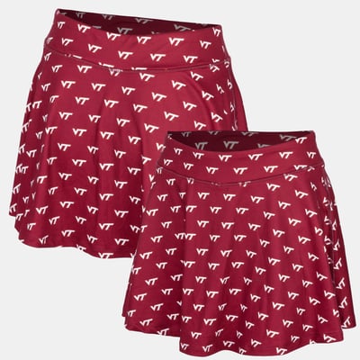 Virginia Tech Hokies ZooZatz Women's Allover Print Flowy Skort - Maroon