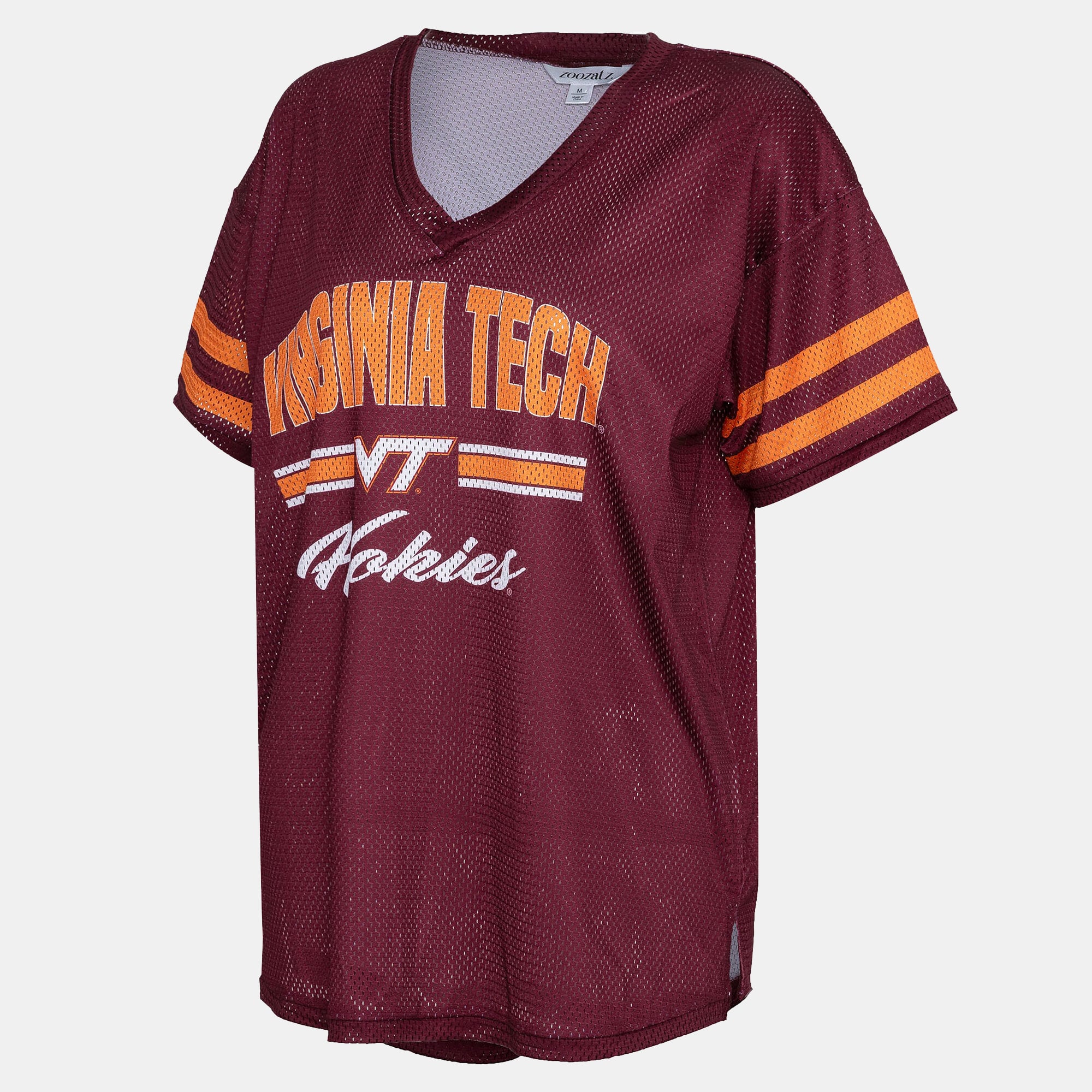 Women's ZooZatz Maroon Virginia Tech Hokies Mesh Jersey Kickoff T-Shirt
