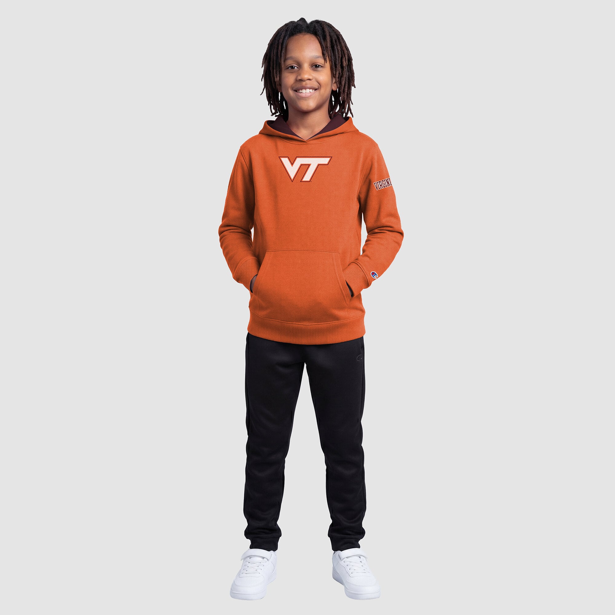 Youth Champion  Orange Virginia Tech Hokies Fleece Hoodie