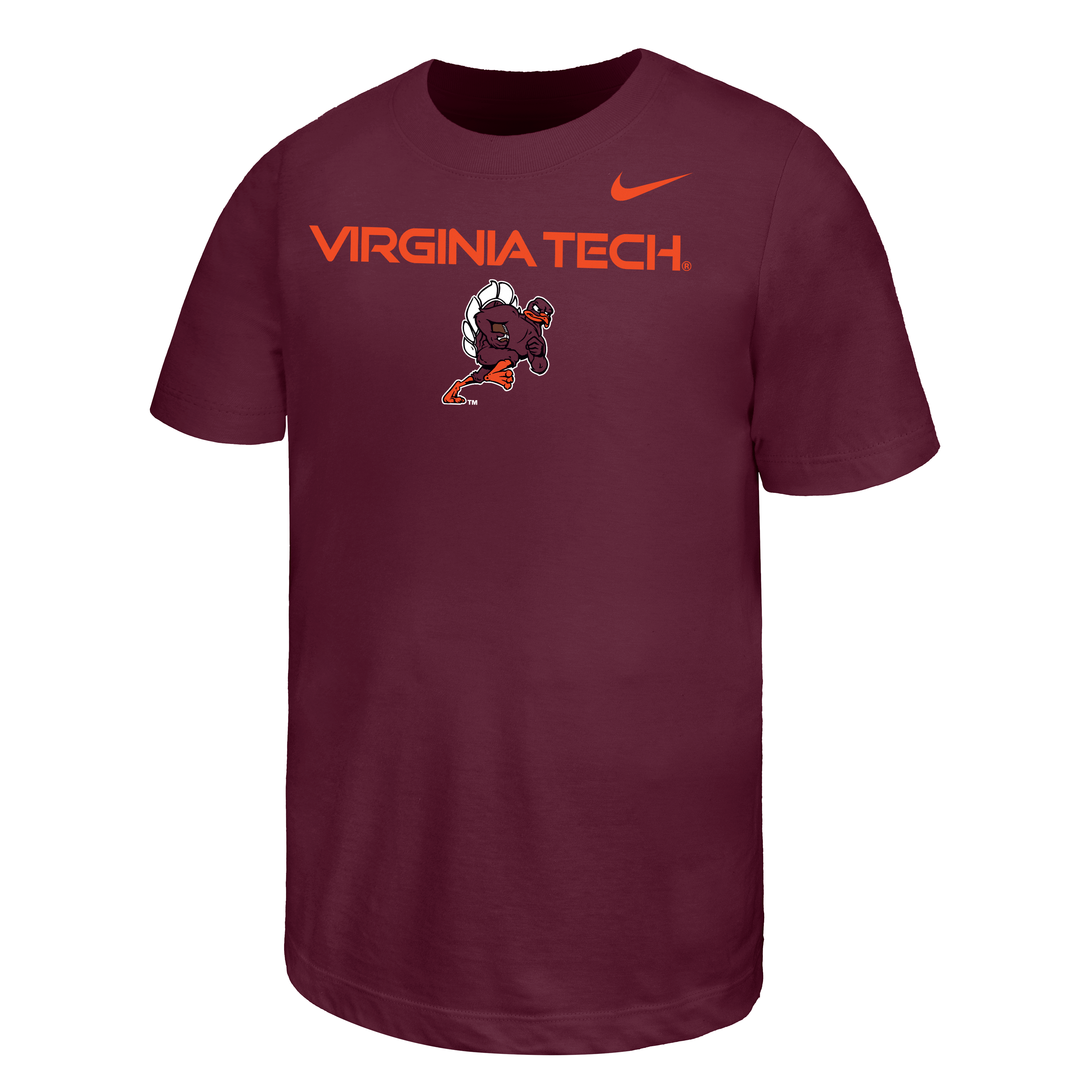 Youth Nike Maroon Virginia Tech Hokies Rushing Mascot T-Shirt