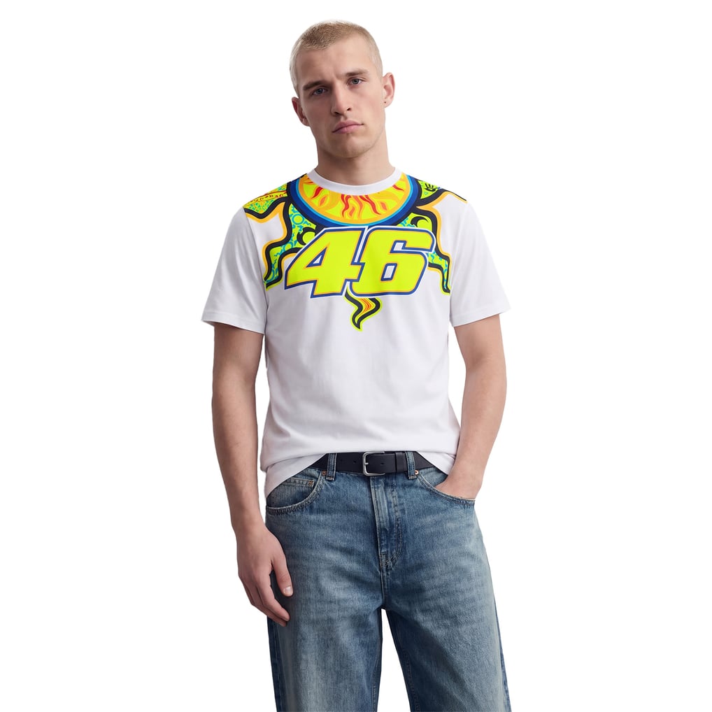 Camiseta gráfico Valentino Rossi Heritage Moon del VR46 Racing - Unisexo - Blanco