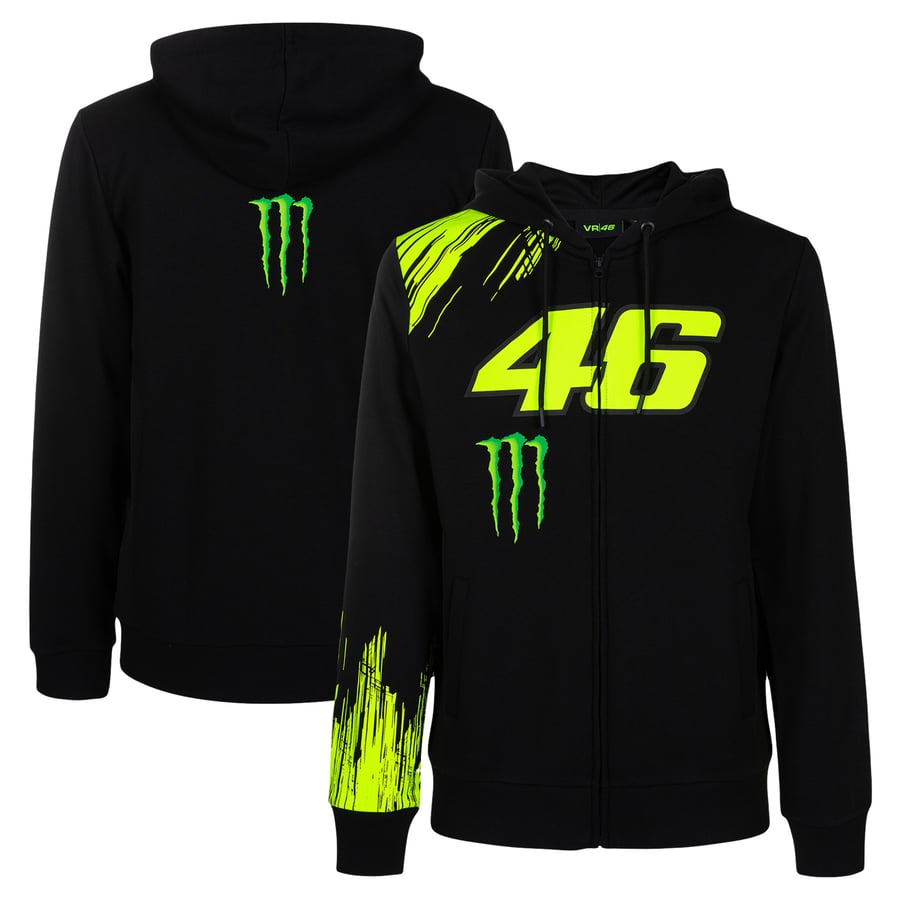 Monster Racing Hoodies VR46 Racing VR46 Racing Valentino Rossi x Monster Full Zip Hoodie