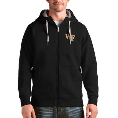Wake Forest Demon Deacons Antigua Victory Full-Zip Hoodie - Black