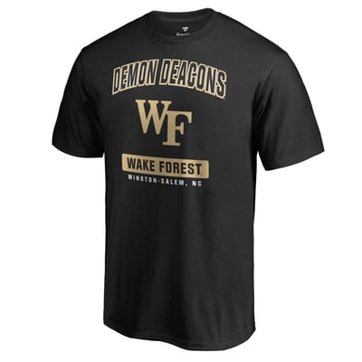 Wake Forest Demon Deacons Campus Icon T-Shirt - Black