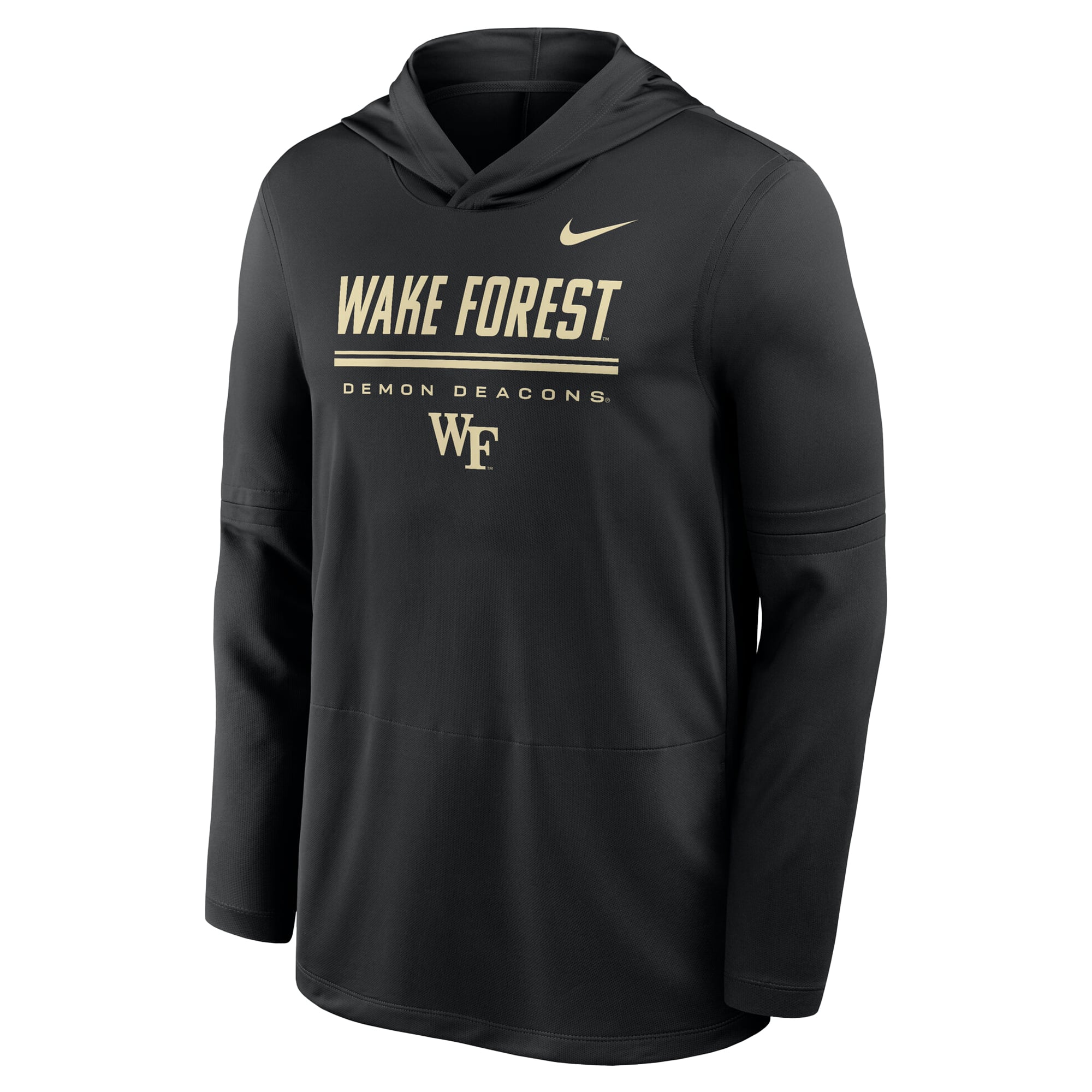 Haut à capuche léger Nike noir Wake Forest Demon Deacons 2026 Sideline Dri-FIT pour homme