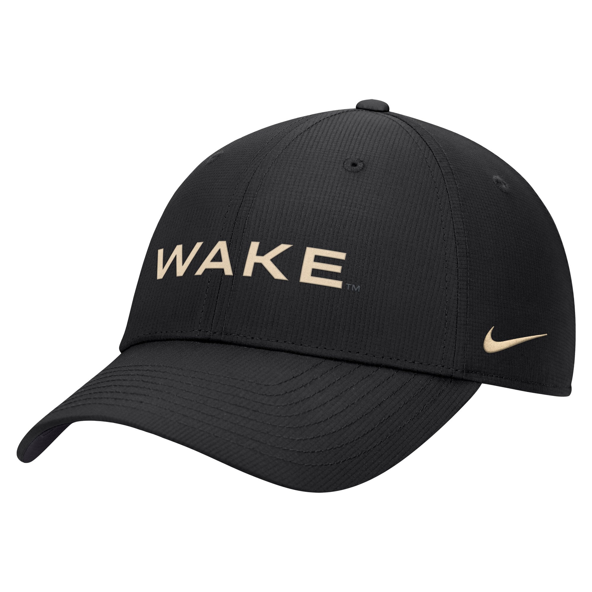 Casquette ajustable Nike noire Wake Forest Demon Deacons 2026 Sideline Ripstop Dri-FIT pour homme