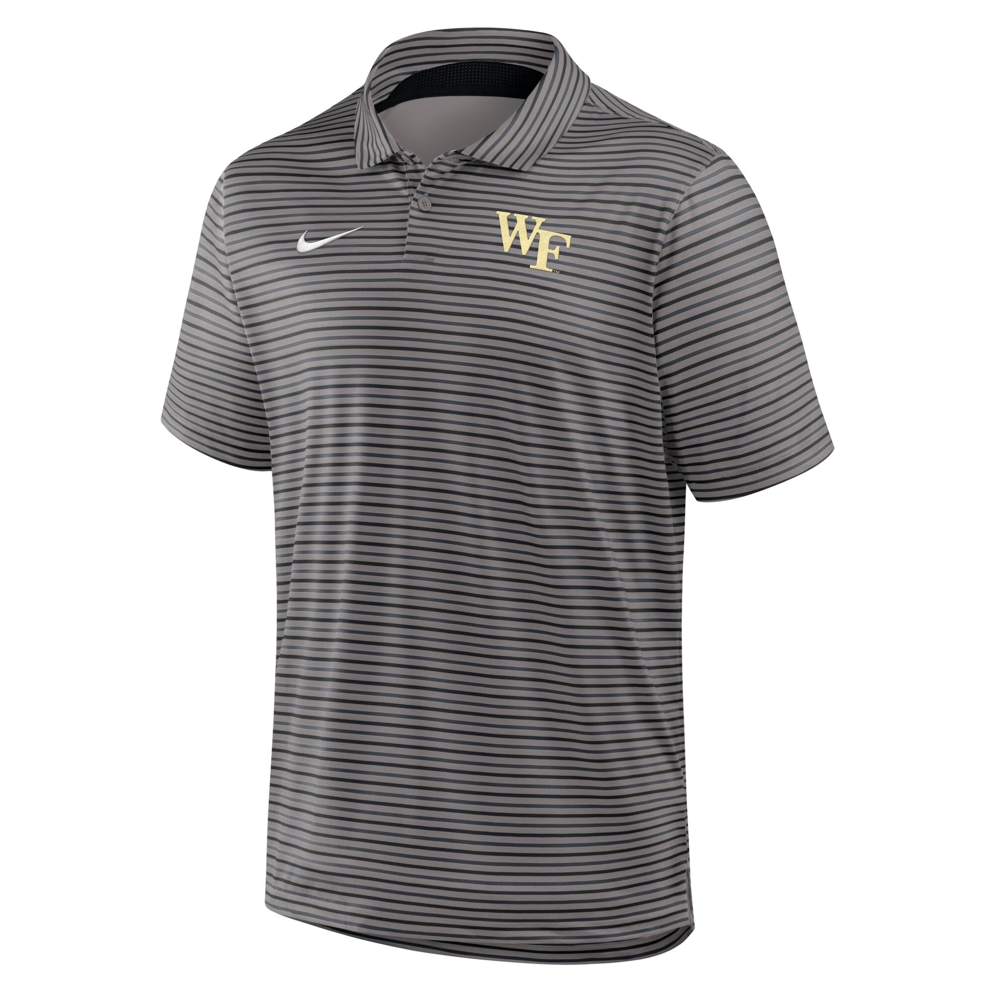 Polo Nike gris Wake Forest Demon Deacons Dri-FIT Tour Stripe pour homme