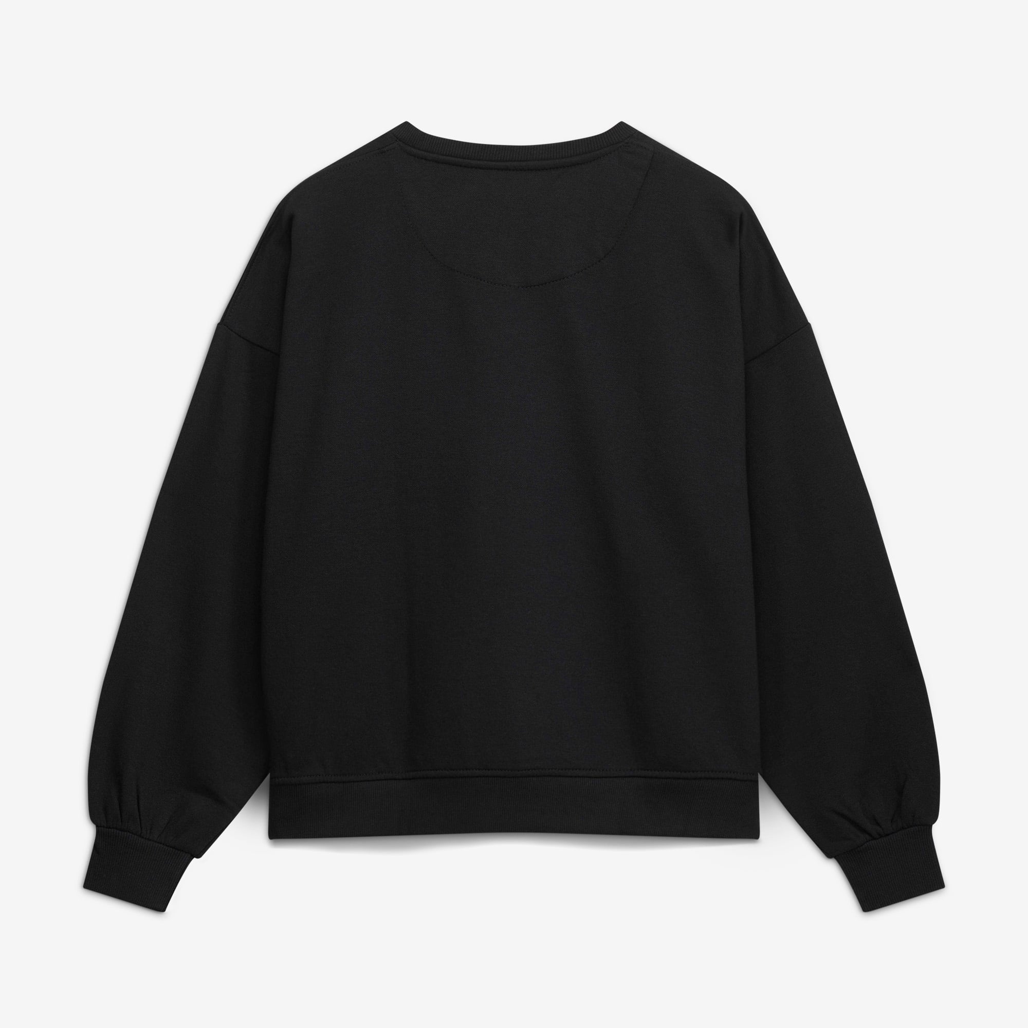 Women's Pressbox Black Wake Forest Demon Deacons Oversized Janise Arch Over Logo Fleece Sweatshirt