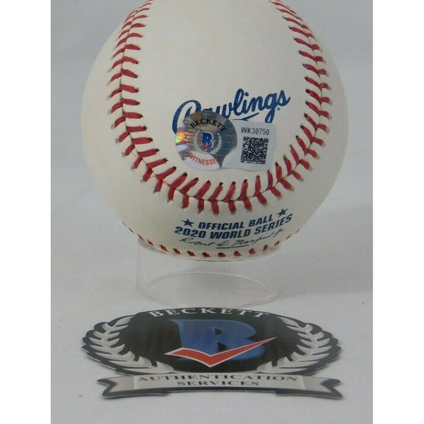 Walker Buehler Signed 2020 World Series OMLB Baseball Dodgers 