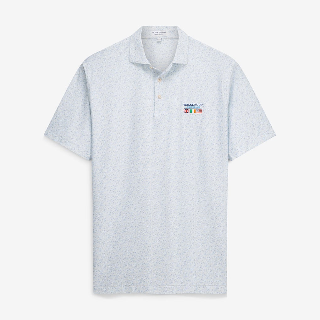 Men's 2026 Walker Cup Peter Millar White Andover Performance Jersey Polo