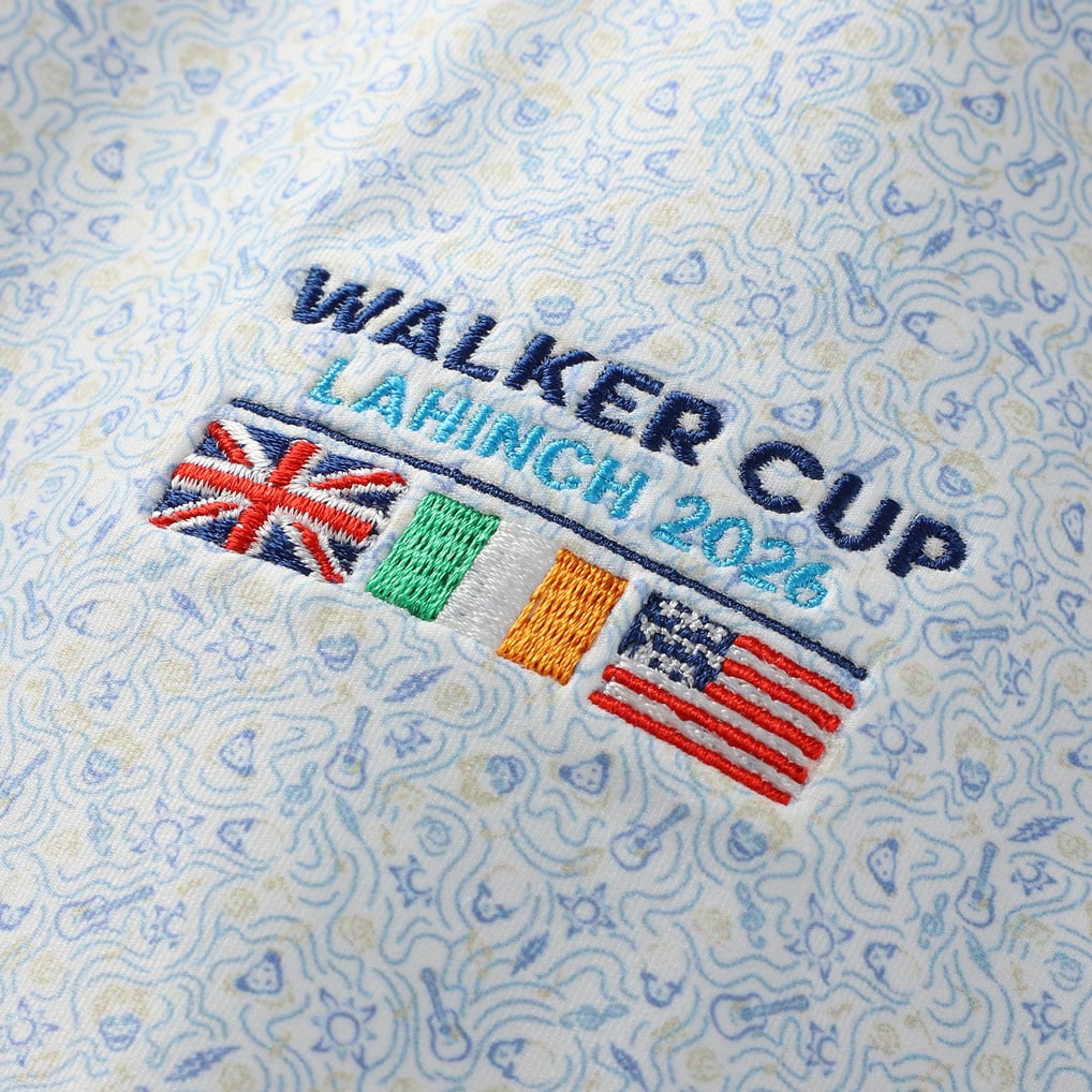 Men's 2026 Walker Cup Peter Millar White Andover Performance Jersey Polo