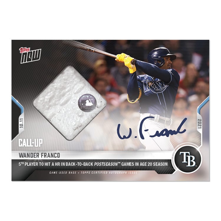 Wander Franco 2021 Postseason Hr Topps Now Game Used Base Relic 