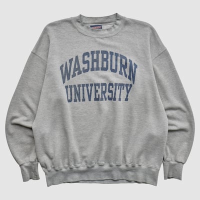 Washburn Ichabods Jansport 2000s Pullover Sweatshirt - Heather Gray - XL by Fanatics Real Vintage