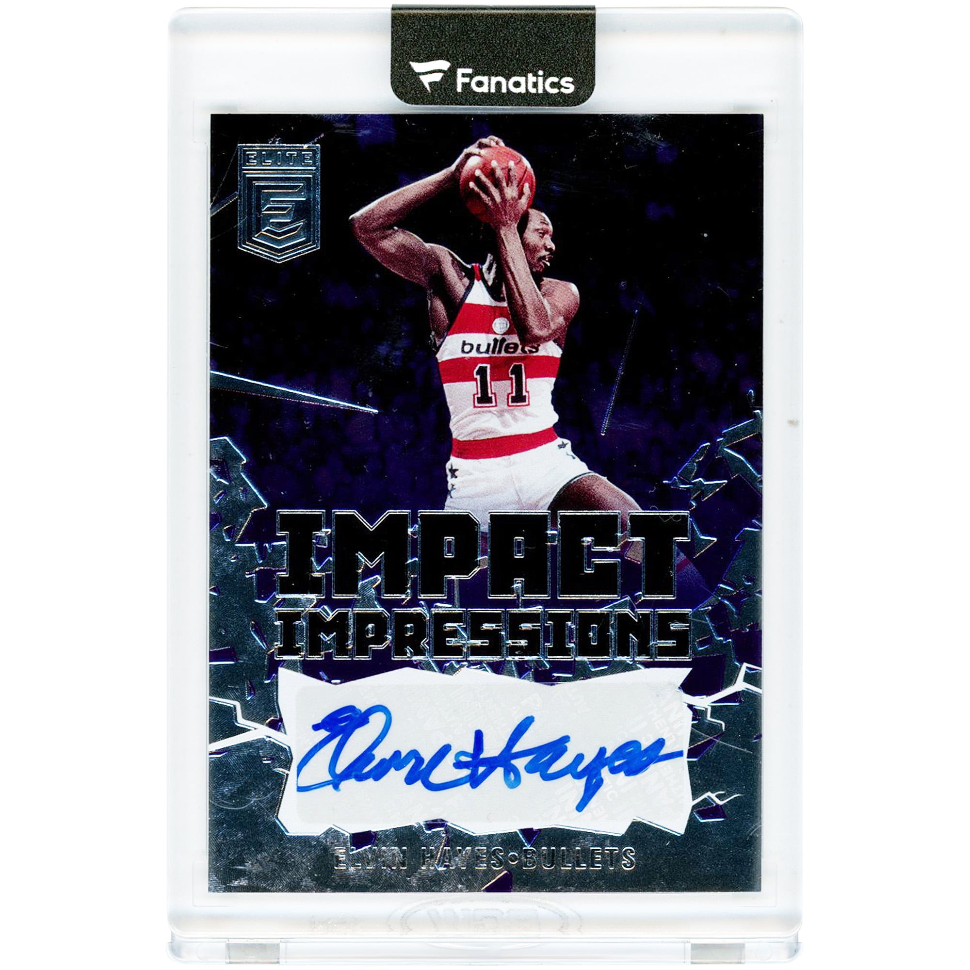 Elvin Hayes Washington Bullets Autographed 2021-22 Panini Donruss Elite Impact Impressions #II-ELV Card