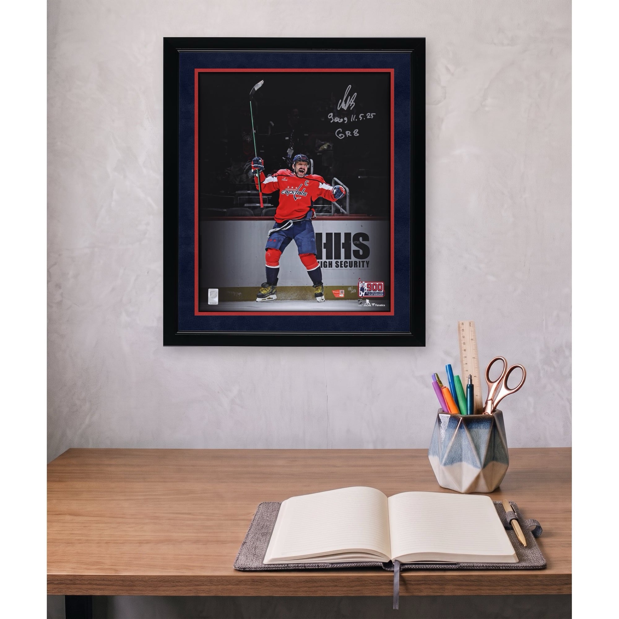 Alexander Ovechkin Washington Capitals Autographed 16" x 20" 900th Goal Celebration Photograph with Multiple Inscriptions - Limited Edition of 25