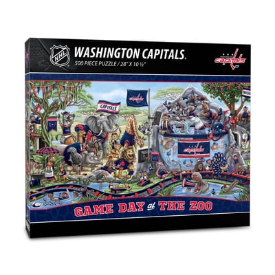 Washington Capitals IDNA 10.5" x 28" Game Day at the Zoo 500-Piece Puzzle
