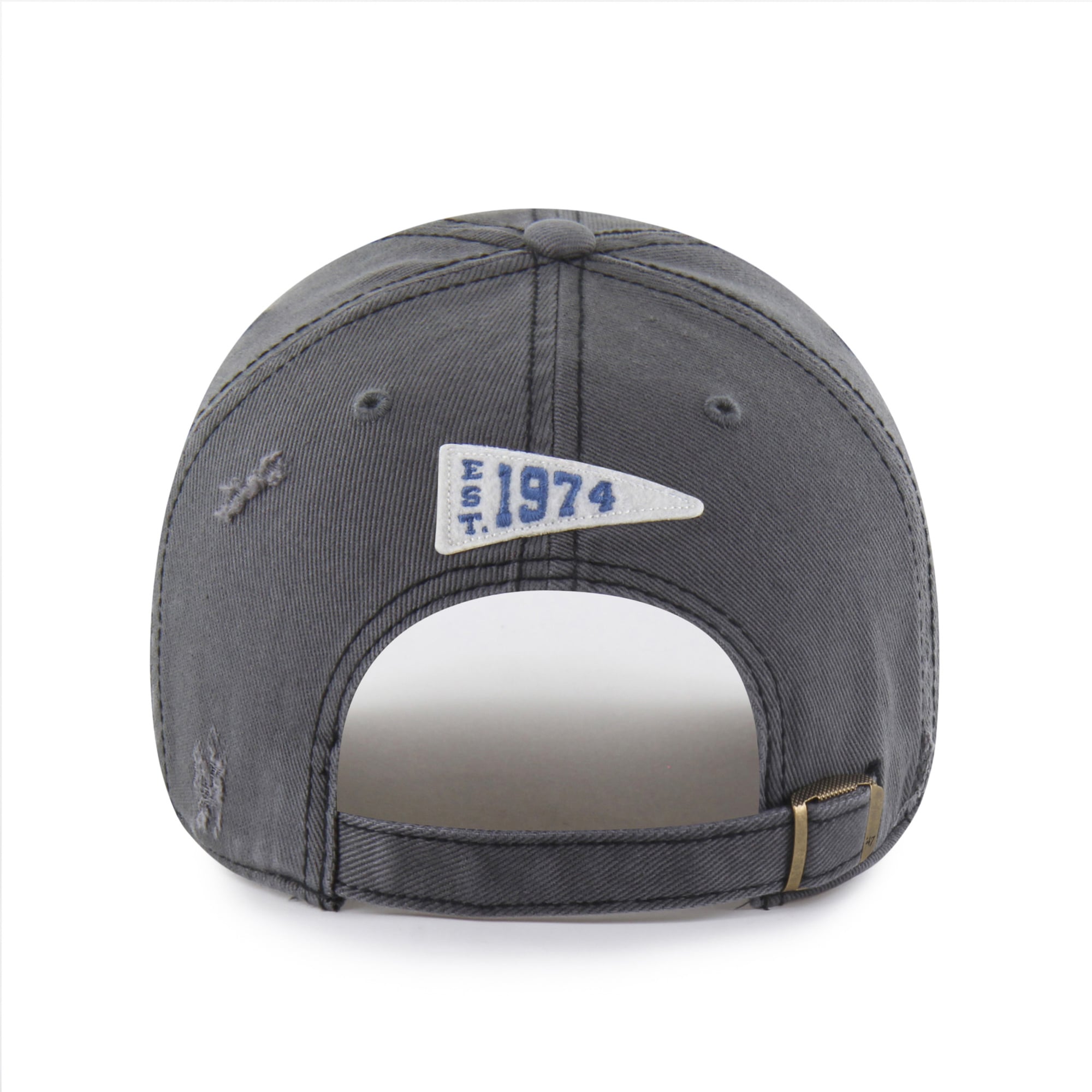 Casquette ajustable pour homme « 47 » des Capitals de Washington, modèle Seymoore, noire, avec application vieillie.